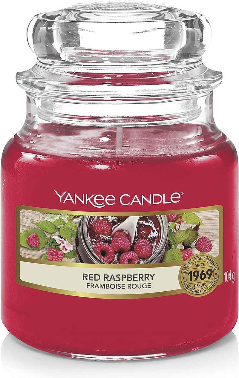 Yankee Candle Duftkerze Yankee Candle Red Raspberry Duftkerze im Glas Klein 104g Brenndauer bi