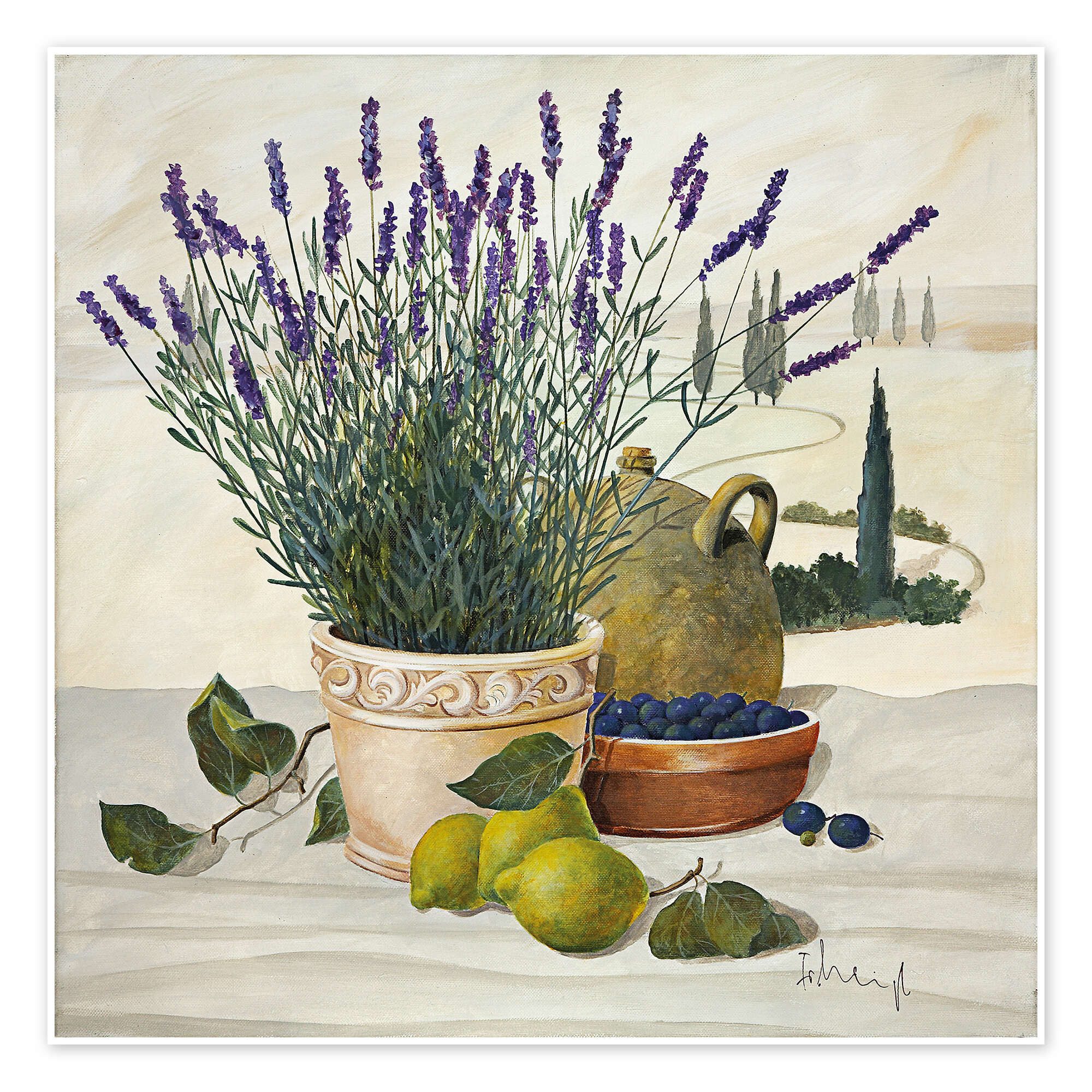 Posterlounge Wandbild Provenzalische Auswahl, Franz Heigl, erhältlich als Poster, Leinwandbild, Wandsticker oder Acrylglasbild