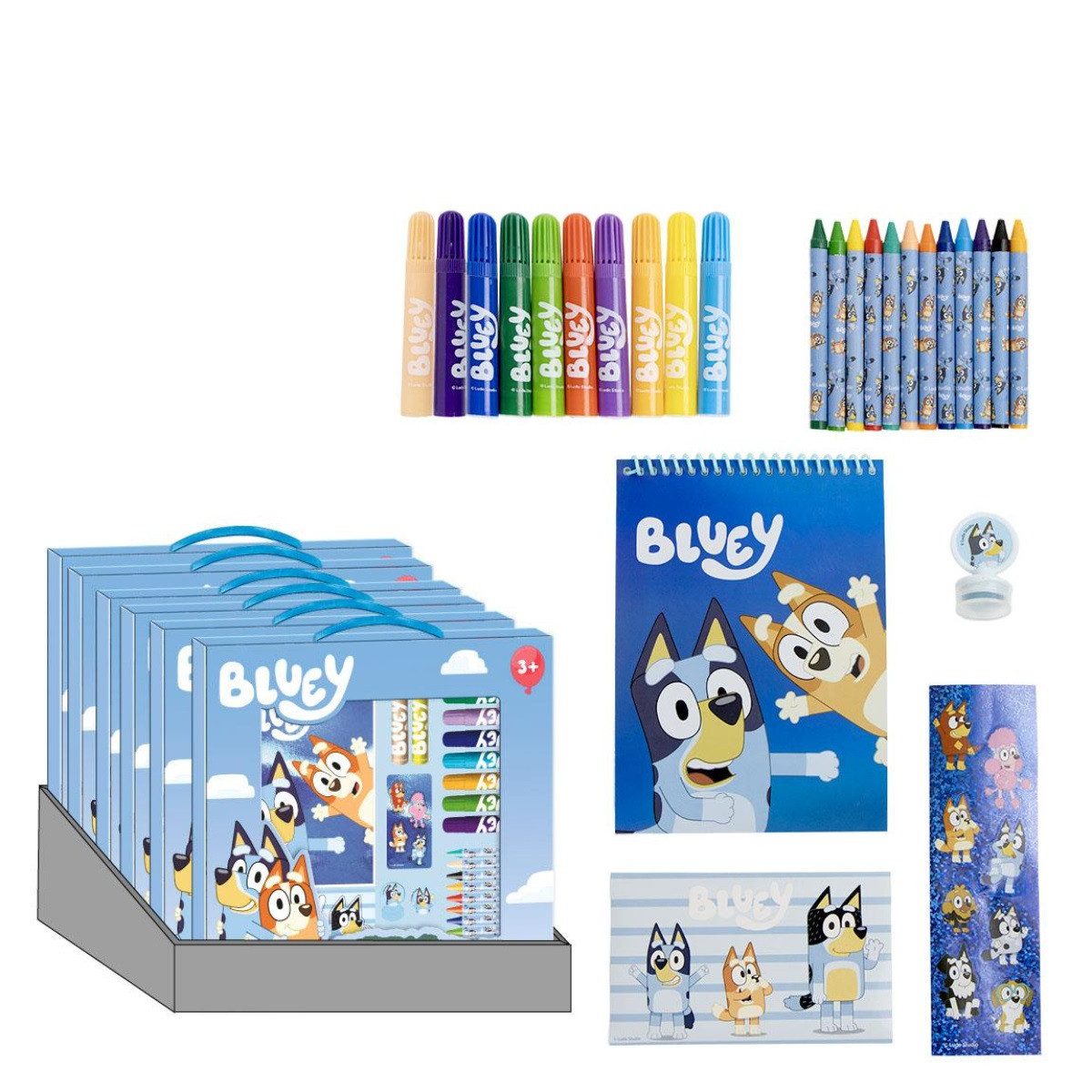 Bluey Farbkasten Kinder Ausmalset Malset Kreativset für Beschäftigungsspielzeug