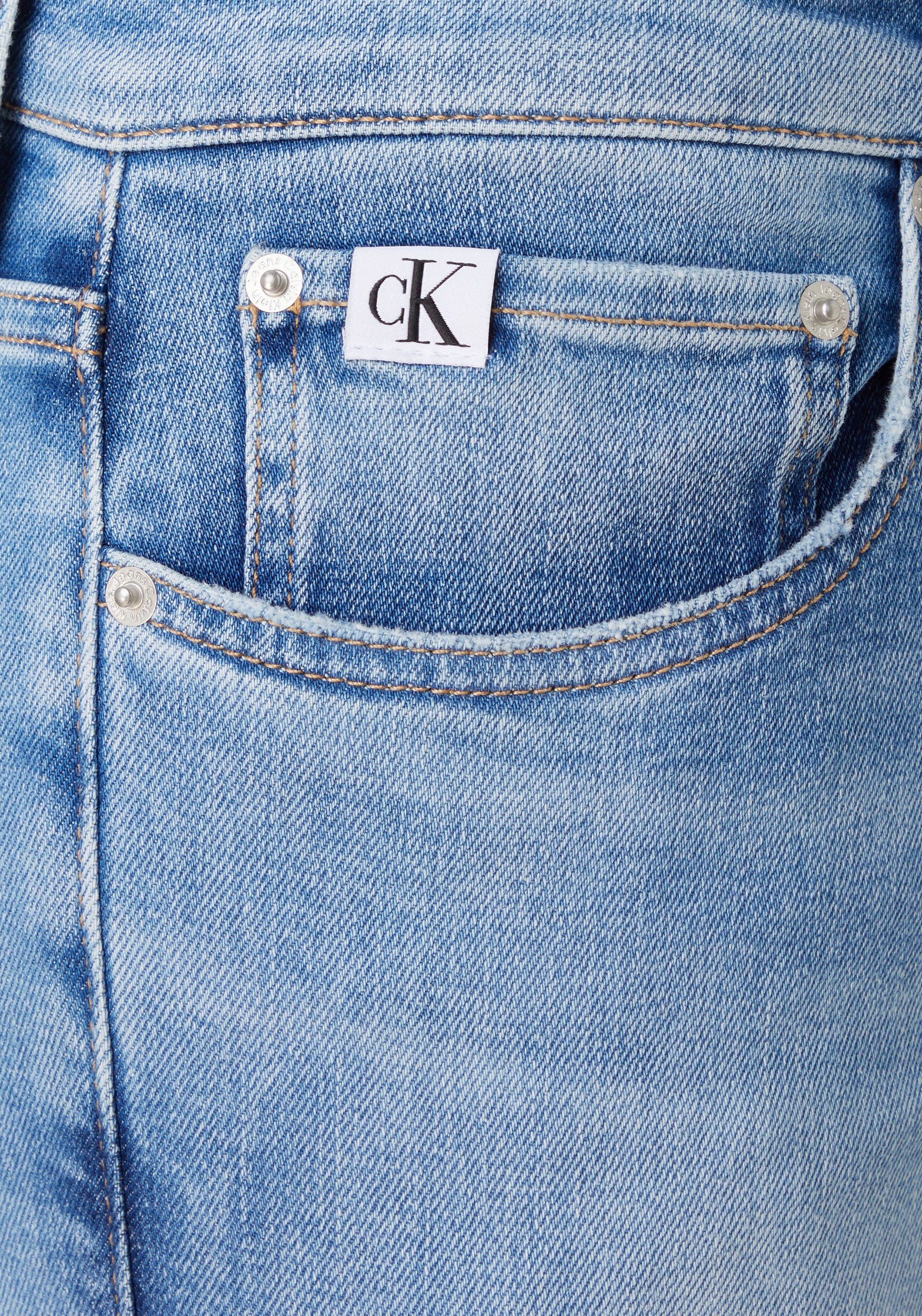 Leder-Badge Calvin Klein Slim-fit-Jeans mit Klein Jeans SLIM Calvin
