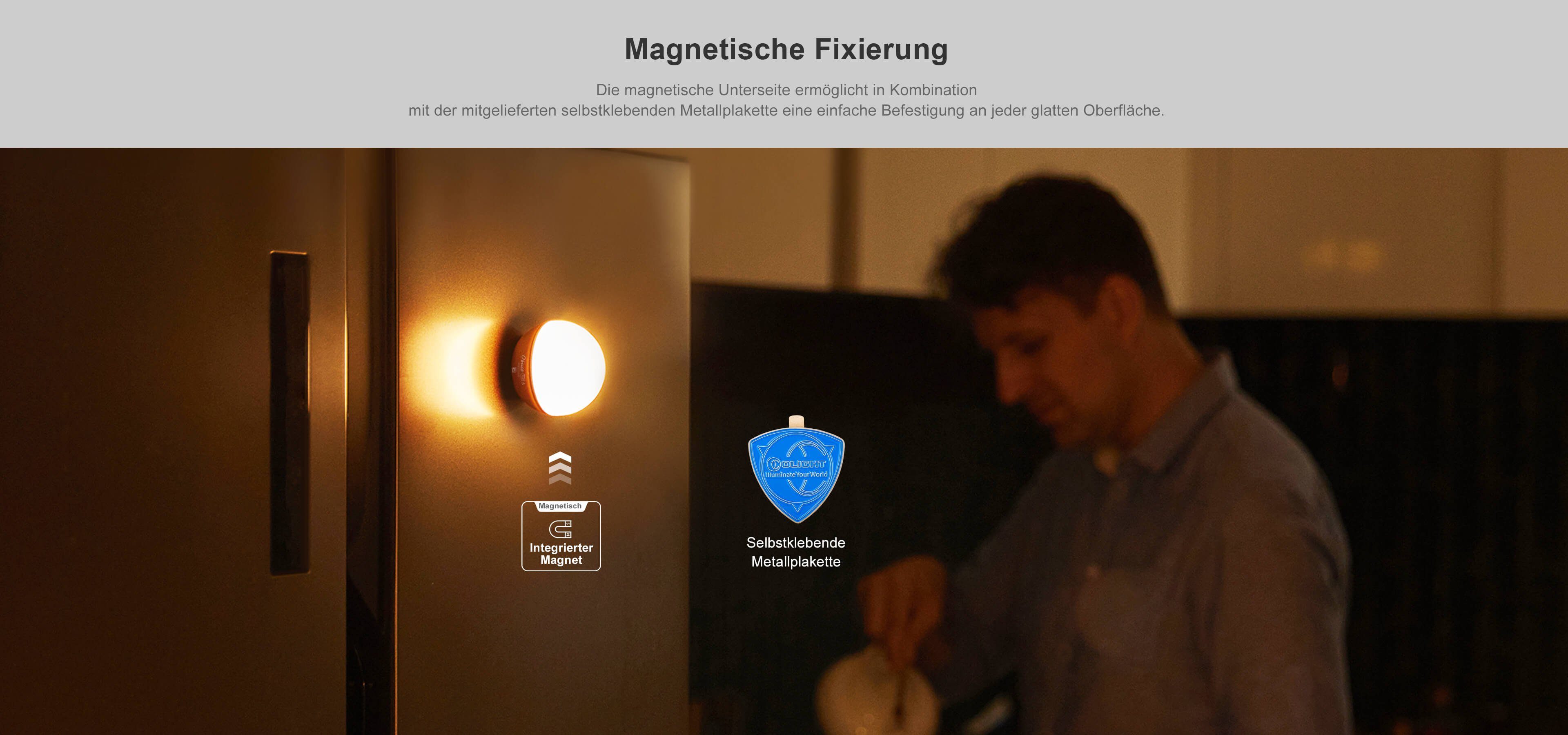 Nachtlicht Orange App-Steuerung Lichtkugel Farbenfrohe S und mit Dynamische OLIGHT Obulb Pro
