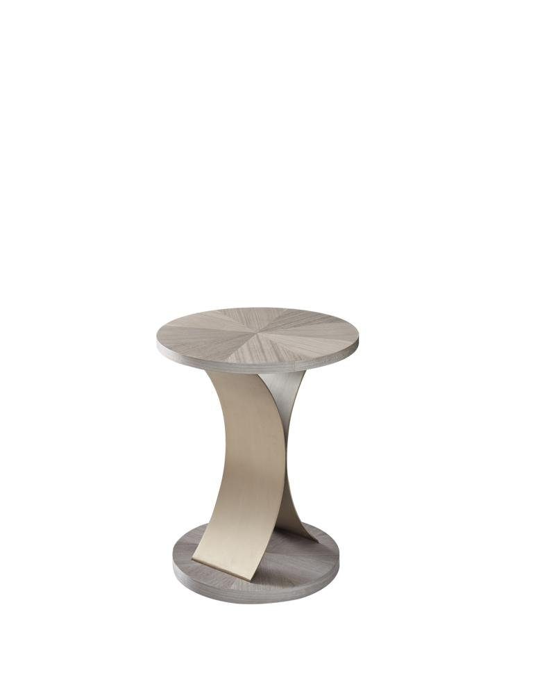 JVmoebel Beistelltisch Hellbrauner Beistelltisch Tisch Luxus Möbel Tische Rund (Beistelltisch), Made in Europe