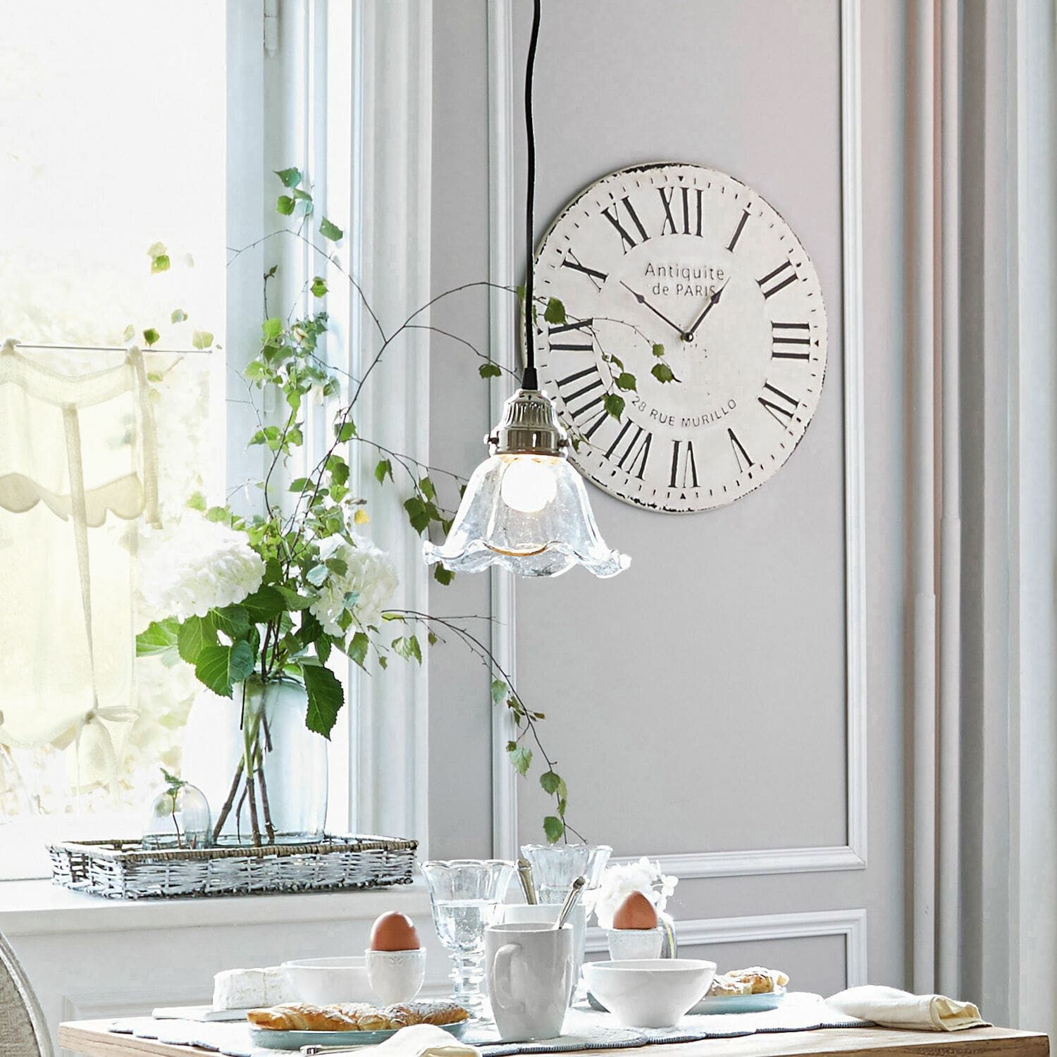 Mirabeau Hängeleuchten Hängelampe Noelle klar/silber