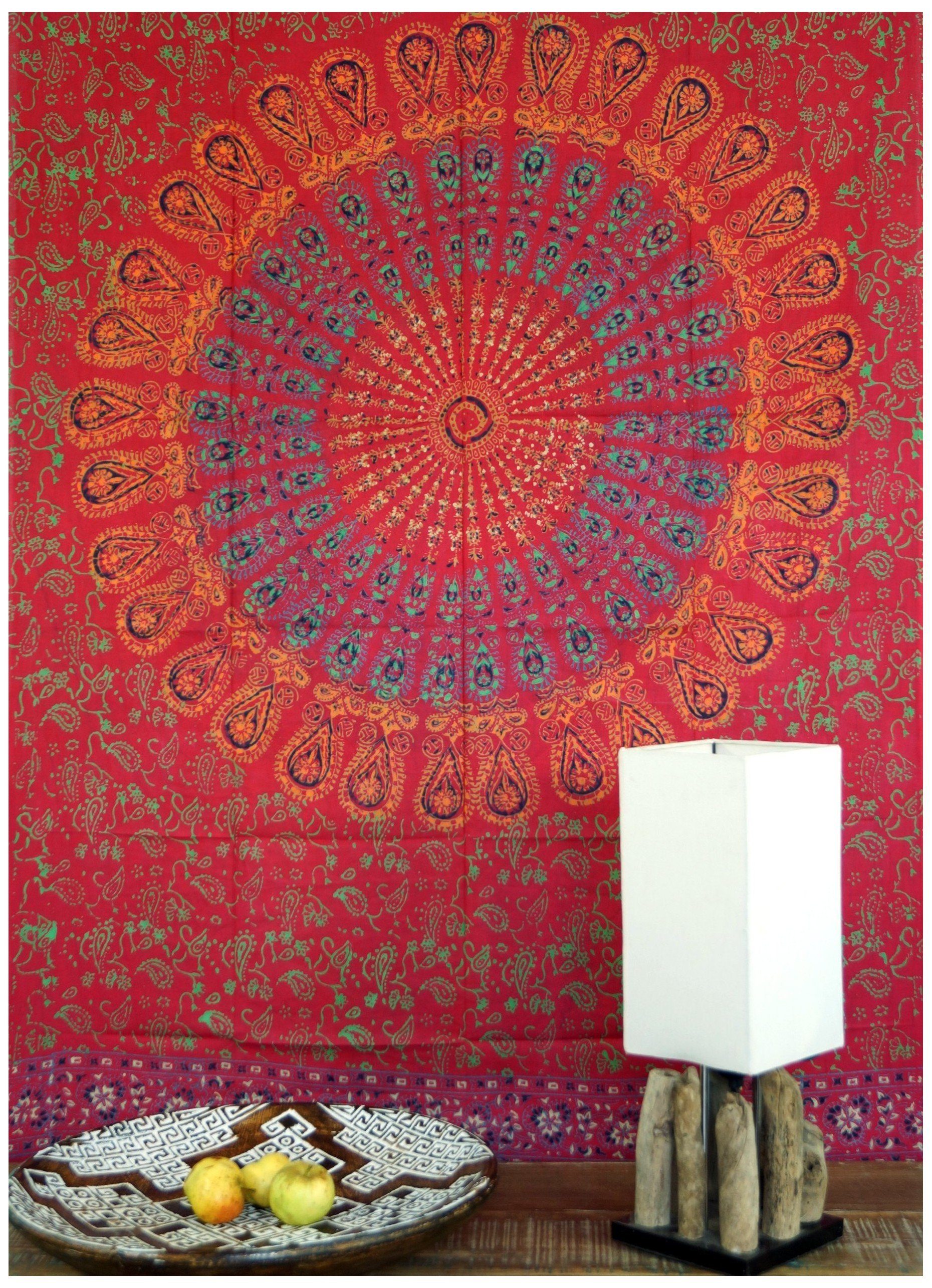 Mandala Pareo, Sarong, Modell 10 Sarong handbedrucktes.. Guru-Shop Leichter