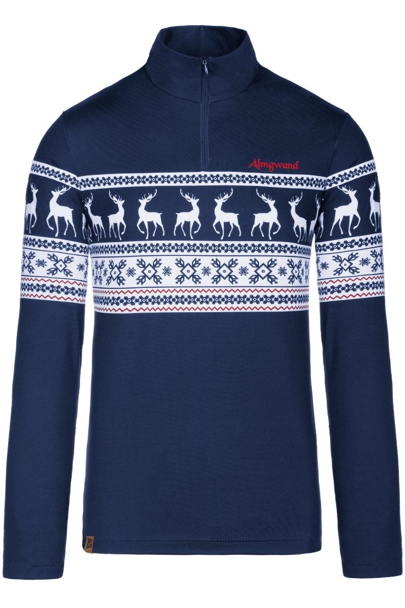 Almgwand Outdoorjacke Longsleeve Herren - HAHNECKALM - dunkelblau/weiß