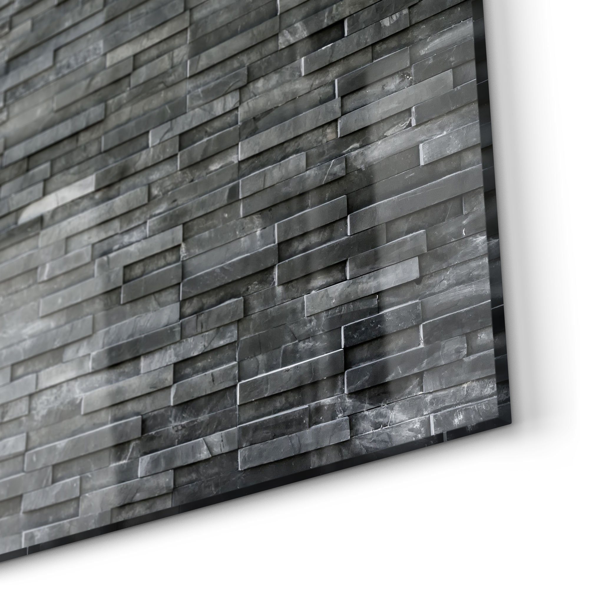 Herdblende Badrückwand Glas 'Natursteinmauer', DEQORI Spritzschutz Küchenrückwand