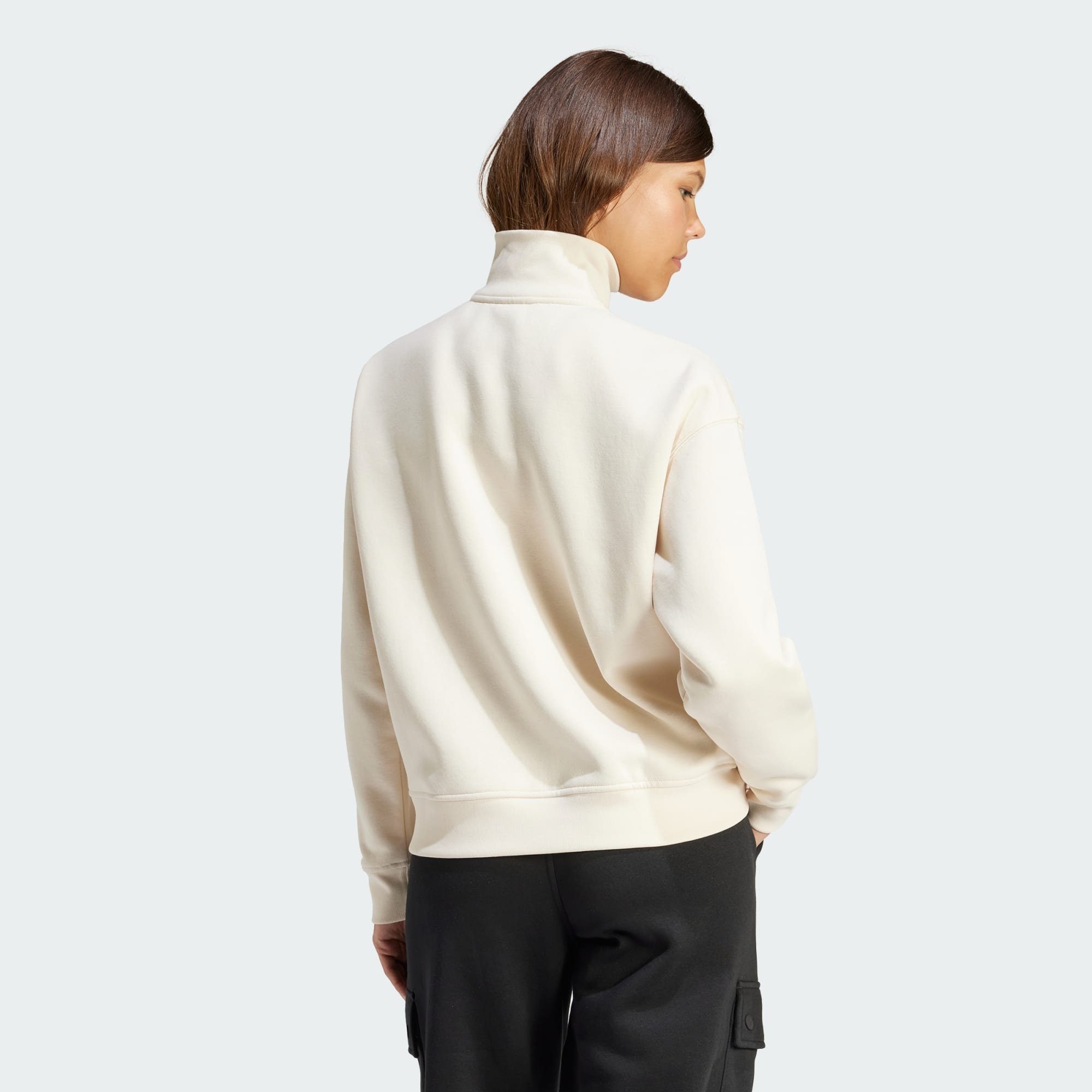 Wonder ZIP ESSENTIALS SWEATSHIRT Originals White 1/2 Sweatshirt adidas