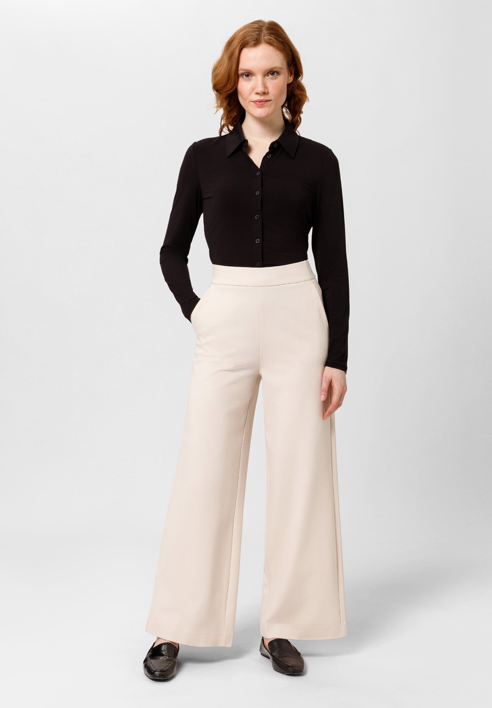 Les Lunes Yoga & Relax Shirt SUNNY Blouse Slim Fit Blouse, Schmal, Hemdkragen, Slim Fit, elante Damenbluse, Shirt