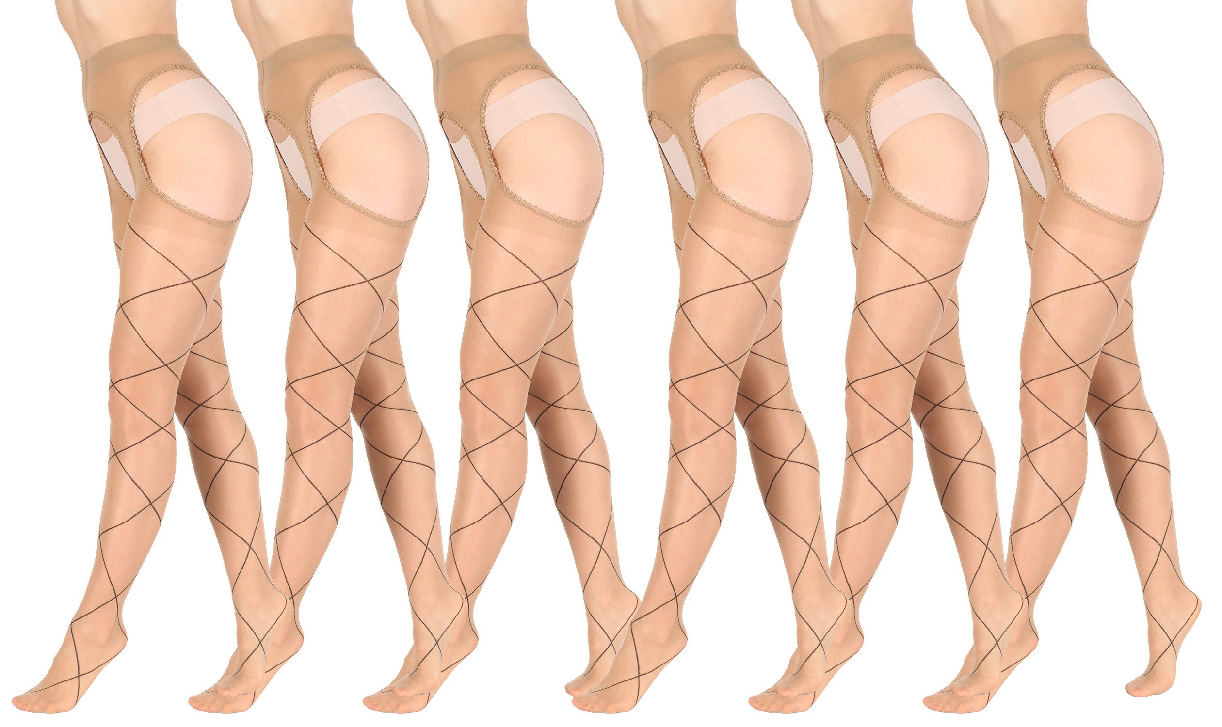 Ouvert Strumpfhose Love Desire Netz Muster offener Stritt, schrittfrei