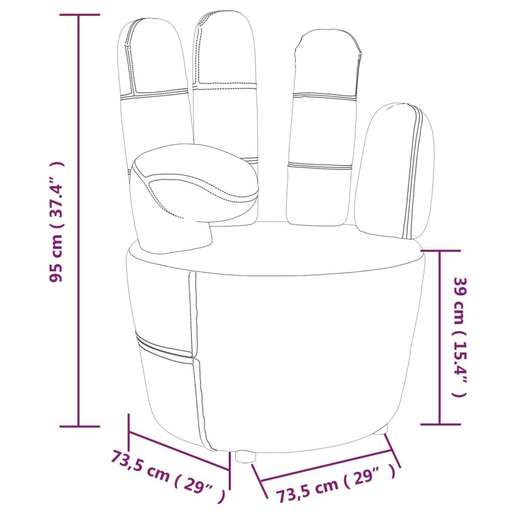 Relaxsessel (1-St., Einzelsessel Creme Handform in DOTMALL Einzelsofa), Samt