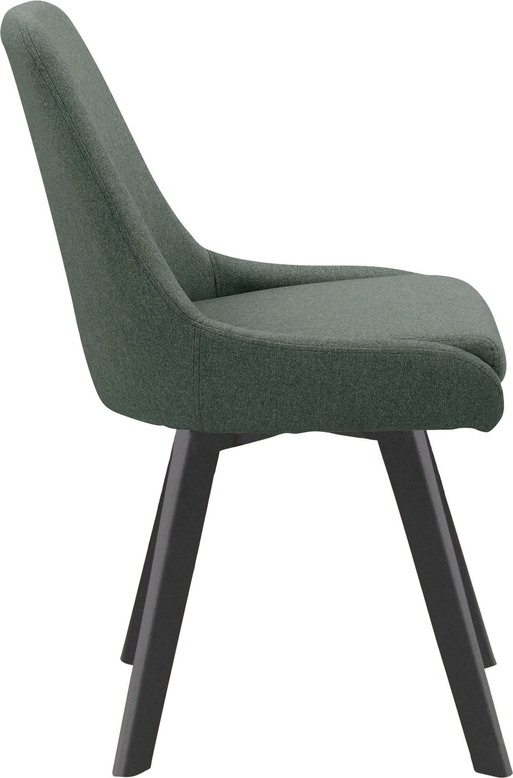 48 | Webstoff (Set, Metallgestell, 2 cm Esszimmerstuhl St), Bezug, Sitzhöhe Rafi2 dunkelgrün loft24 dunkelgrün