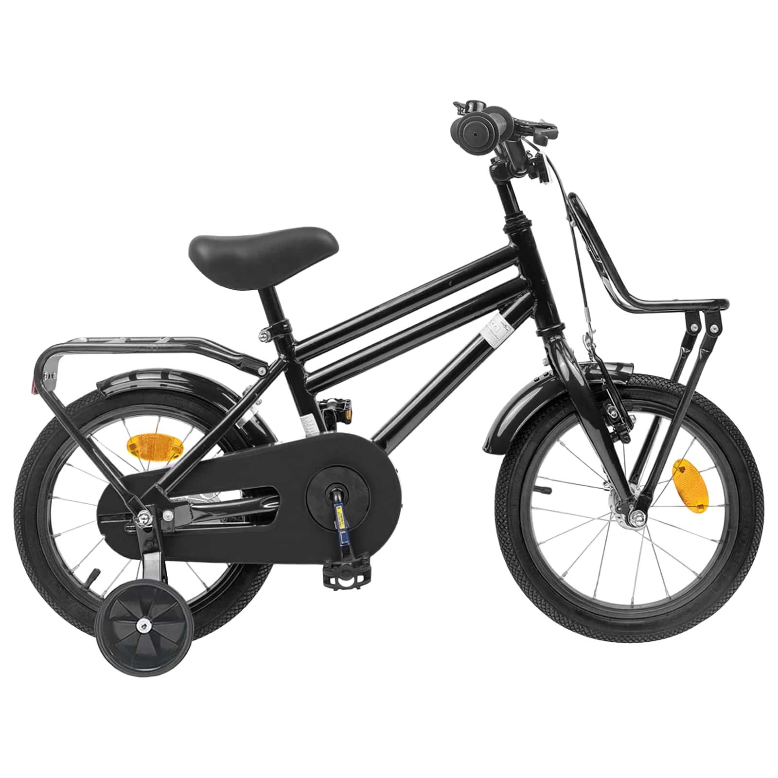 vidaXL Kinderfahrrad 112,5 x 51 x 75 cm Kinderfahrrad 16 Zoll für 4-6 Jahre alt Schwarz Stü