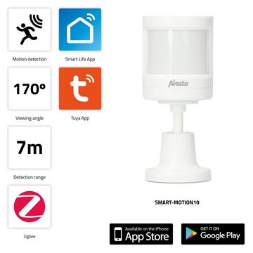 Alecto SMART-MOTION10 Smarter Kontaktsensor, Smart-Home, Bewegungsmelder, Fenster- und Türüberwachung