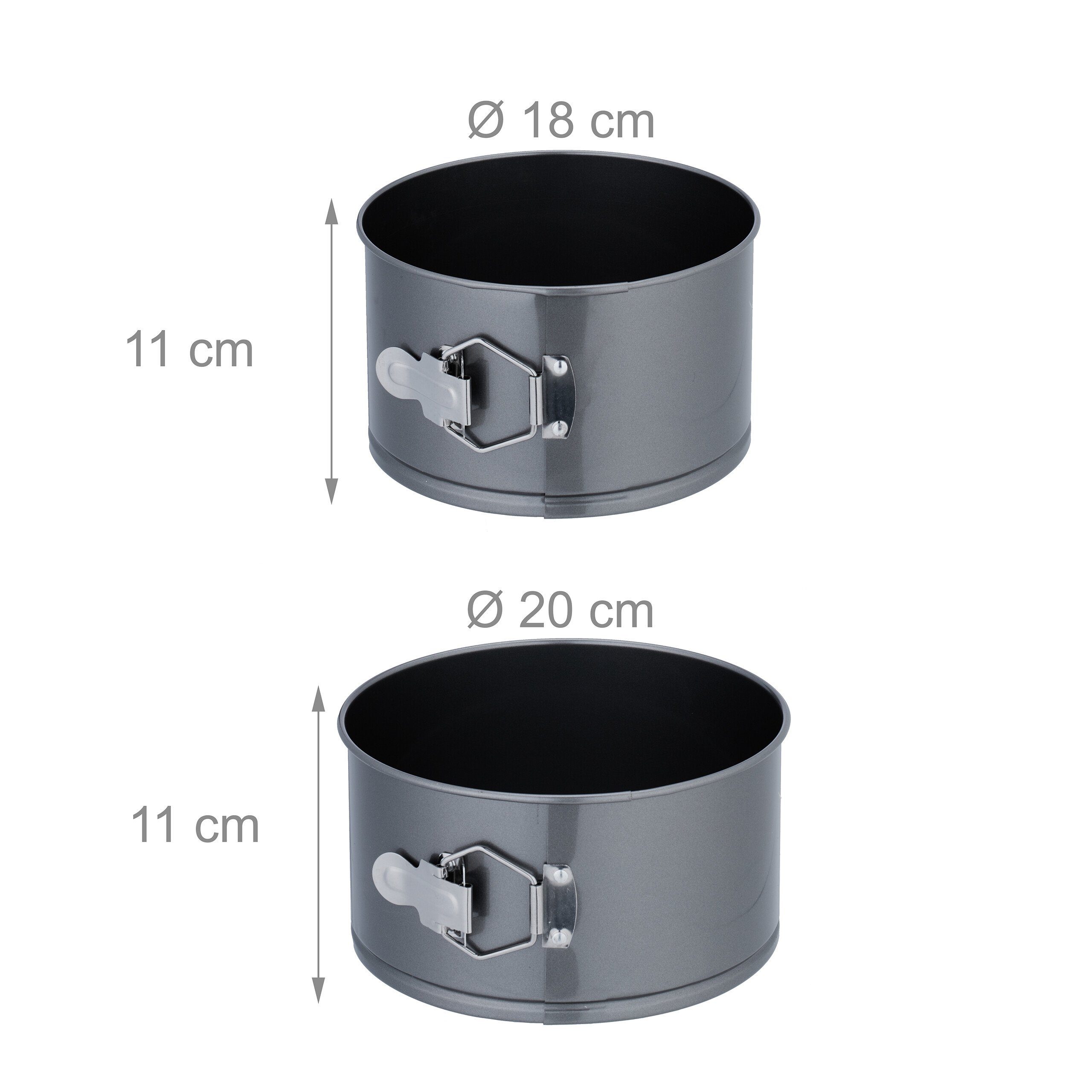 relaxdays Springform Set mit 5 Größe