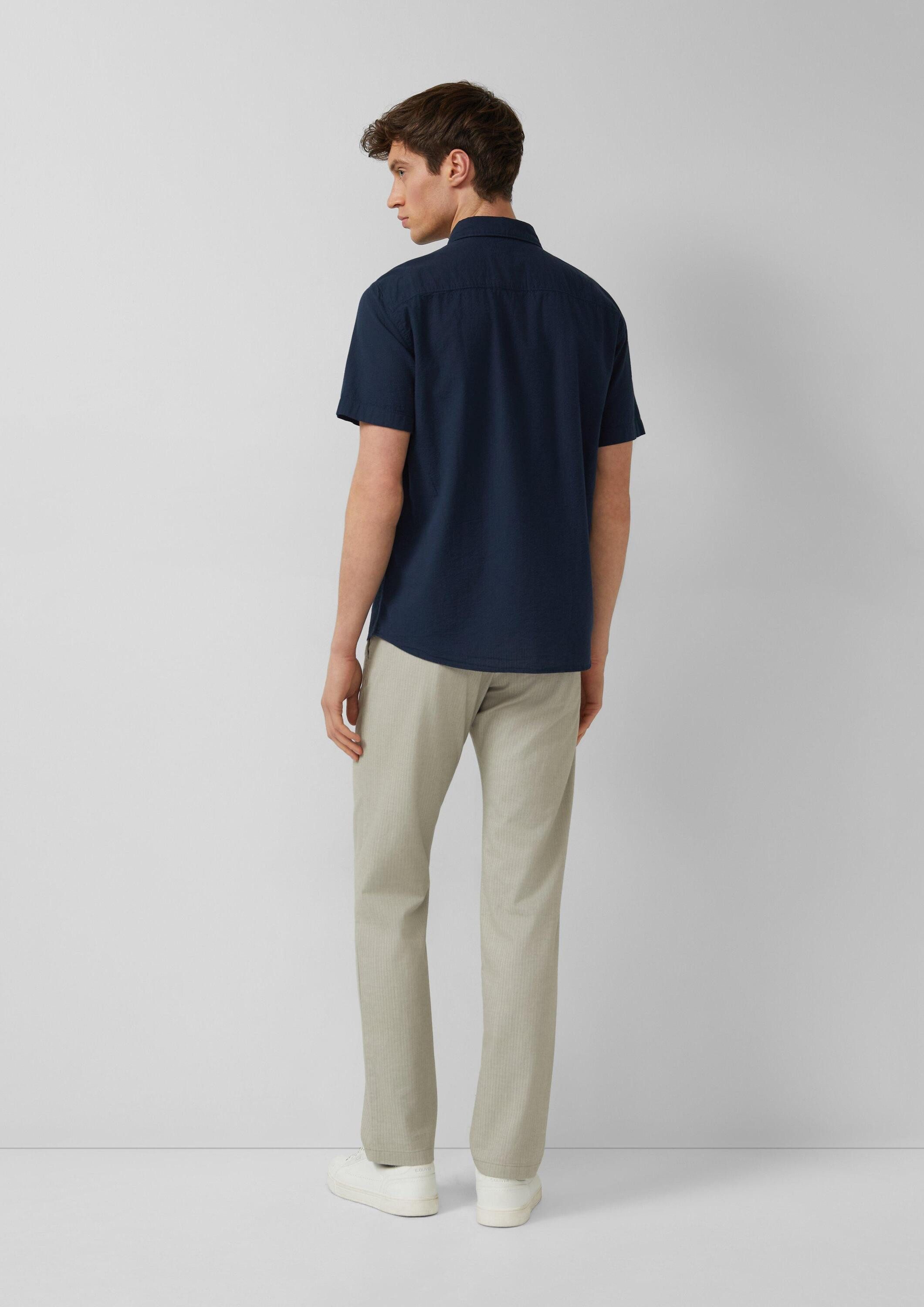 s.Oliver Kurzarmhemd Hemd Regular Fit: Strukturiertes Kurzarmhemd mit Brusttaschen