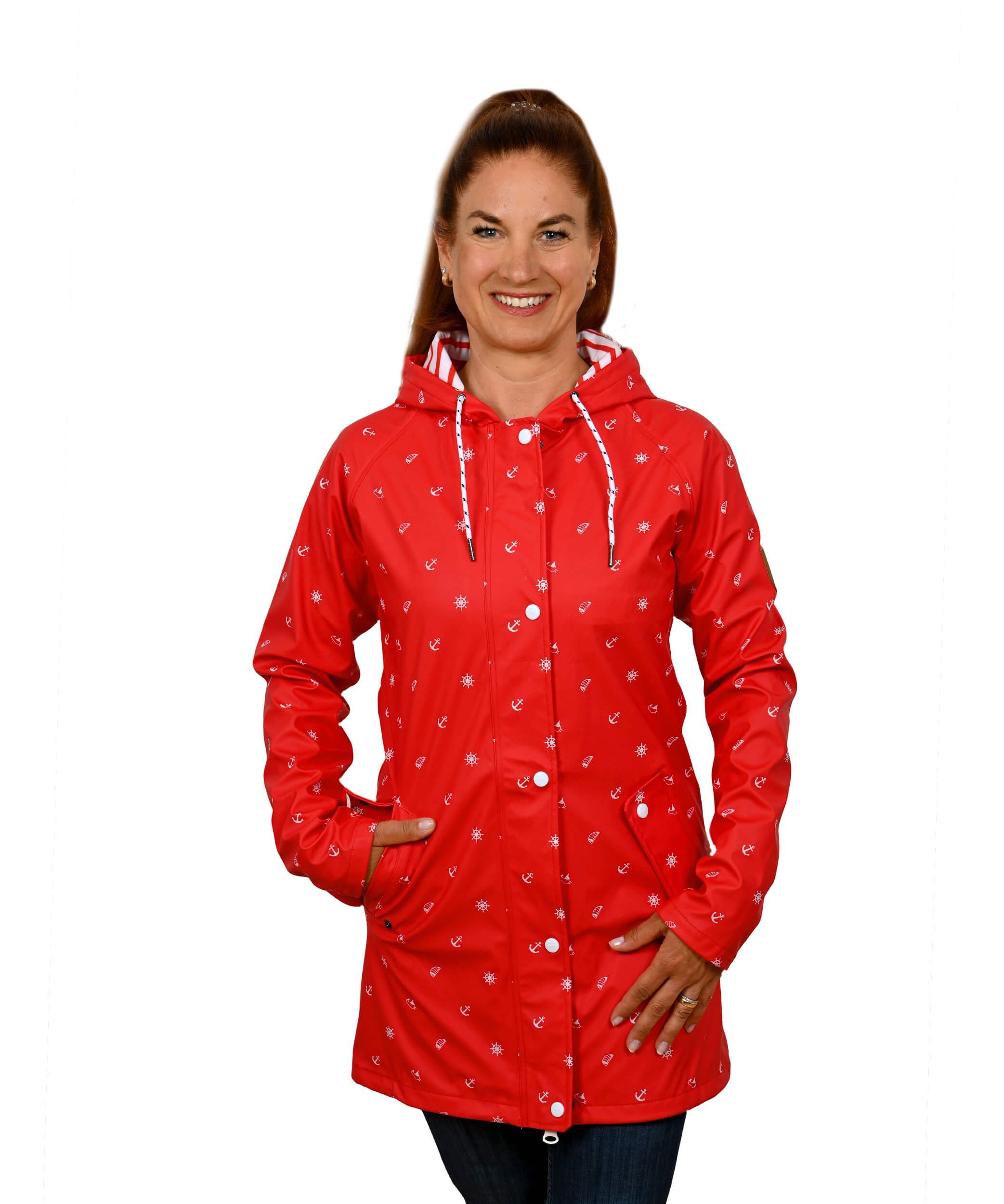 rot-weiss Heinen wasserdicht, Damen winddicht, Regenjacke Michael wetterfest