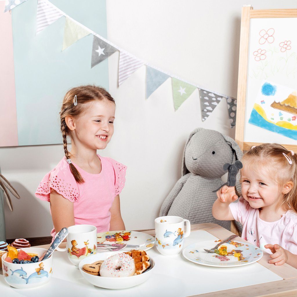 Villeroy & Boch Kindergeschirr-Set Kiddys Set (7-tlg), 1 Personen, Porzellan, Premium Porcelain, spülmaschinenfest, Made in Germany