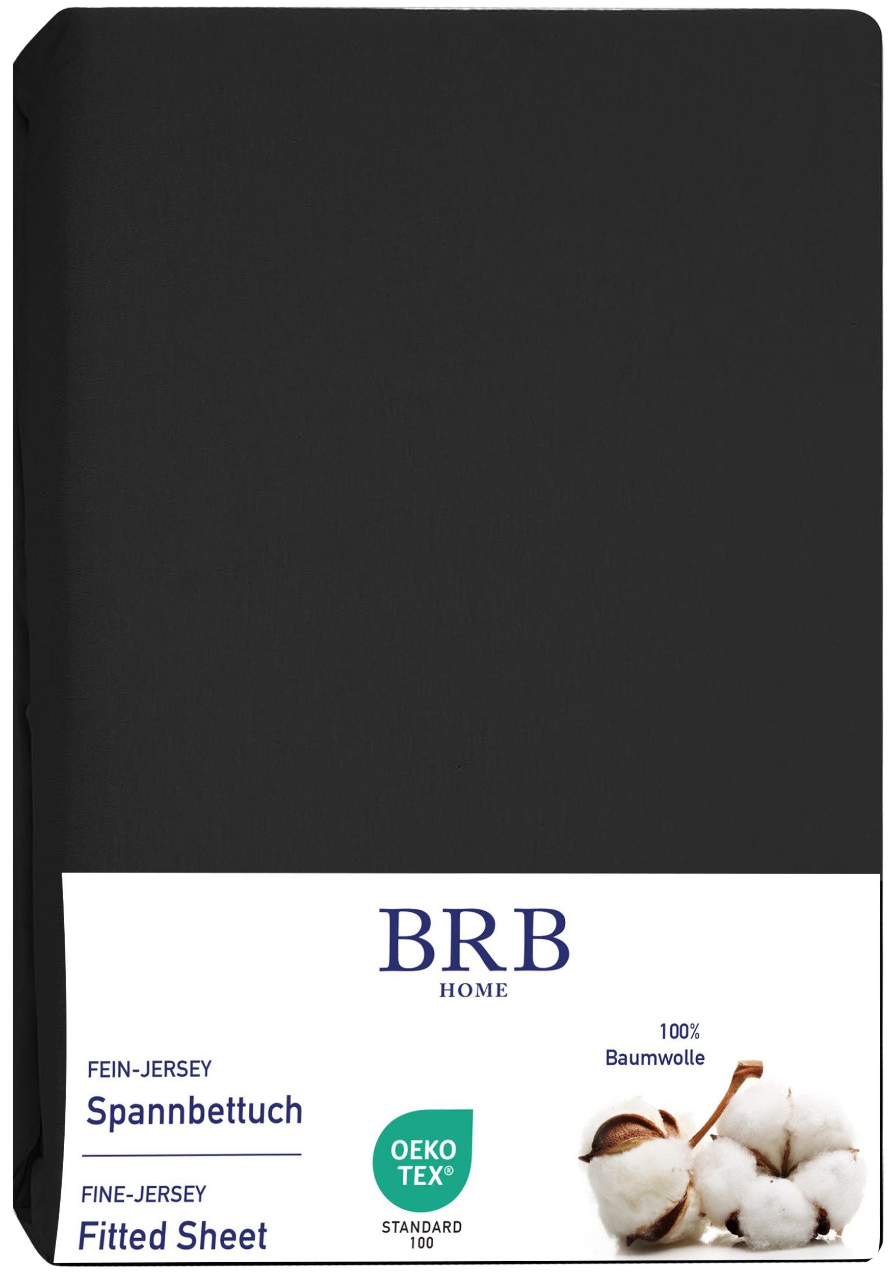 BRB HOME Spannbettlaken Spannbettuch Jersey Baumwolle günstig online kaufen