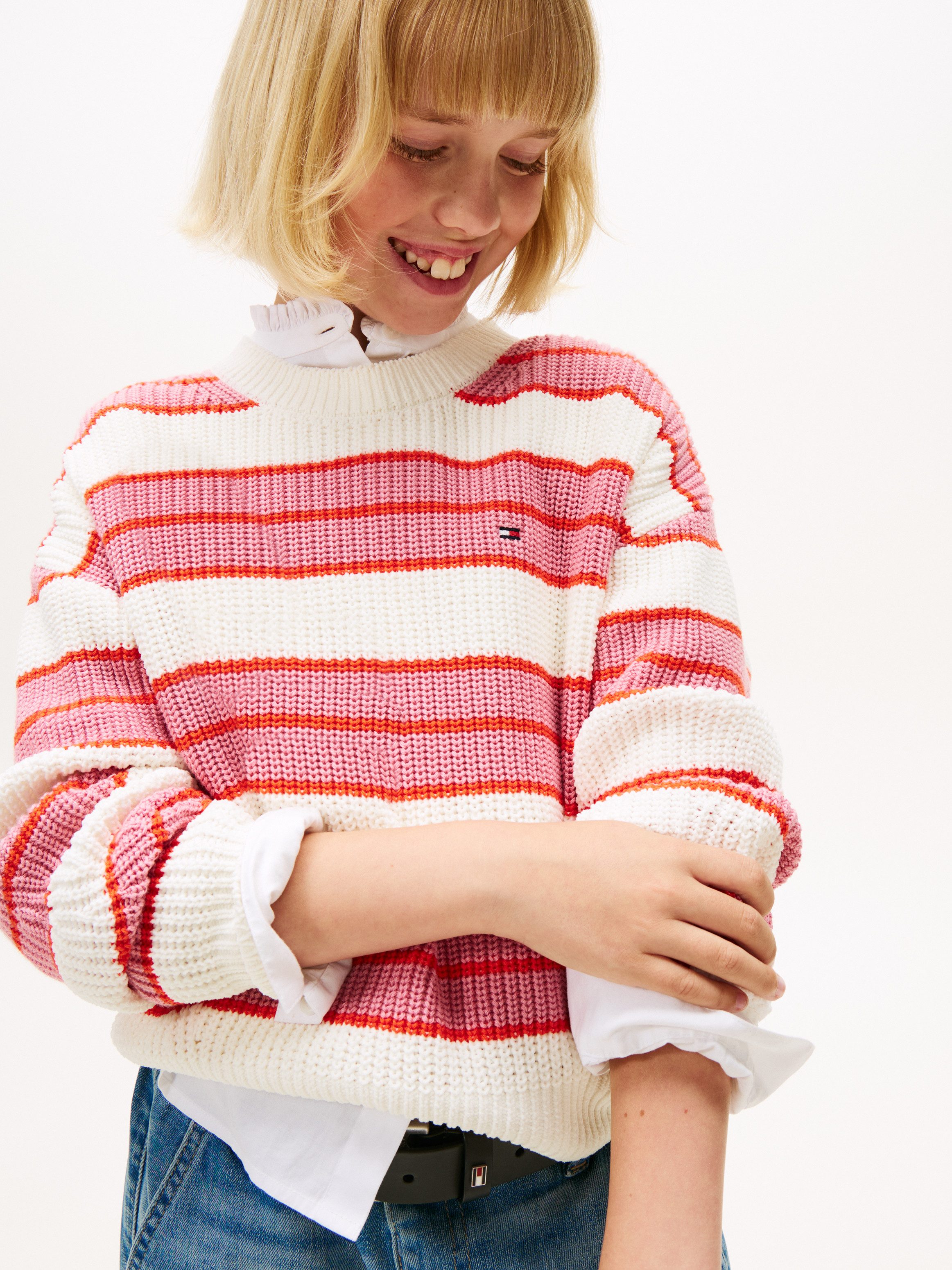 Tommy Hilfiger Strickpullover STRIPE CHENILLE SWEATER günstig online kaufen