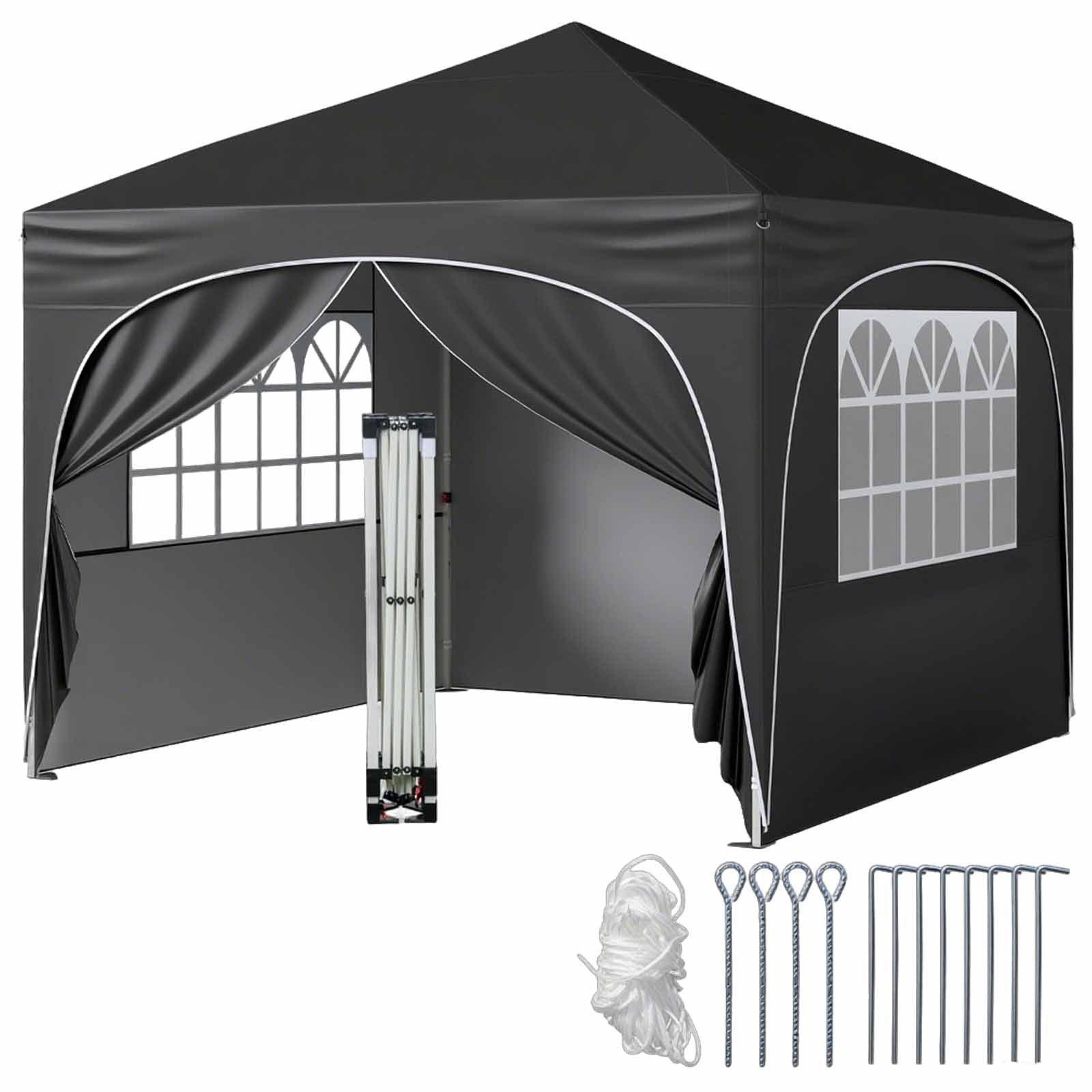 COSTWAY Faltpavillon, mit 4 Seitenteilen, Gartenzelt günstig online kaufen