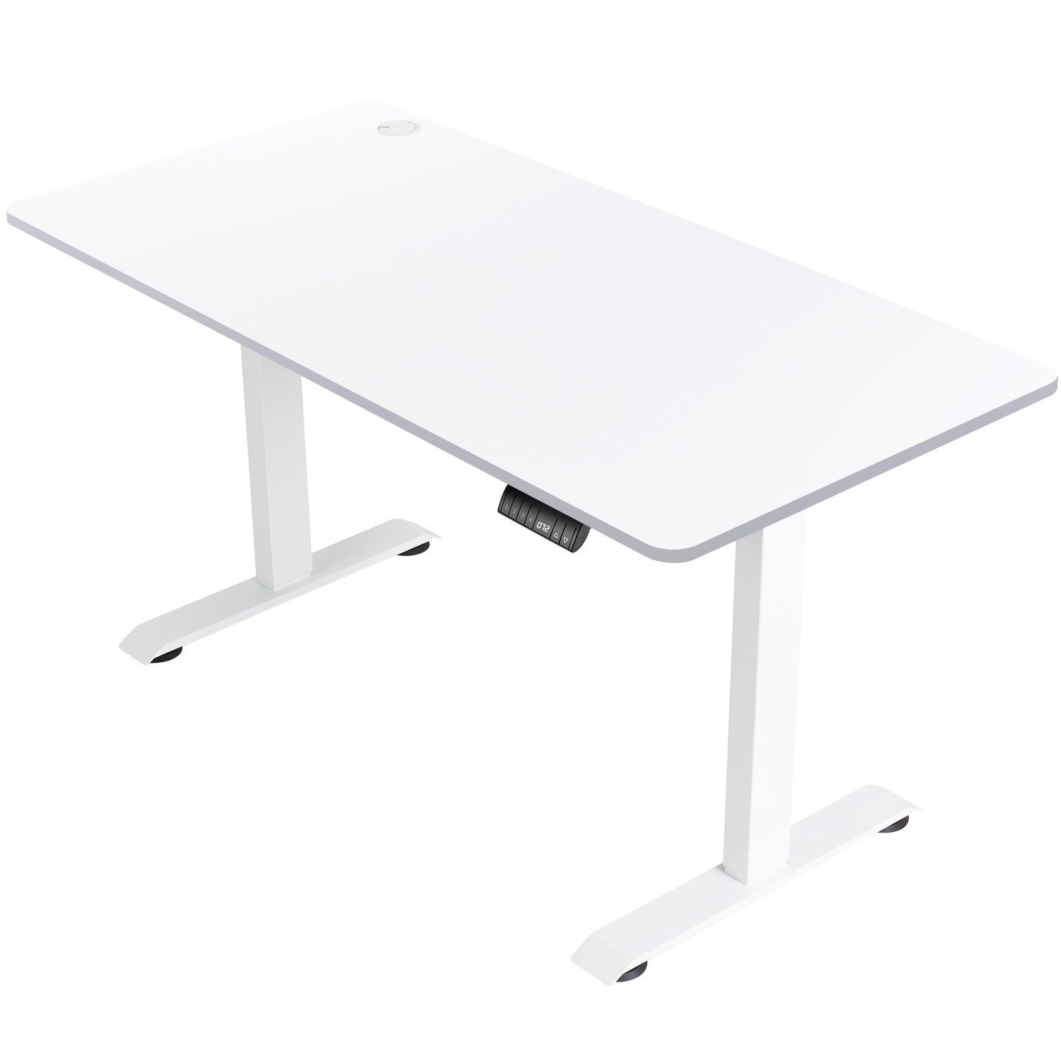 komplette Schreibtisch Eine Weiß elektrisch Tischplatte Höhenverstellbarer Schreibtisch HOMALL