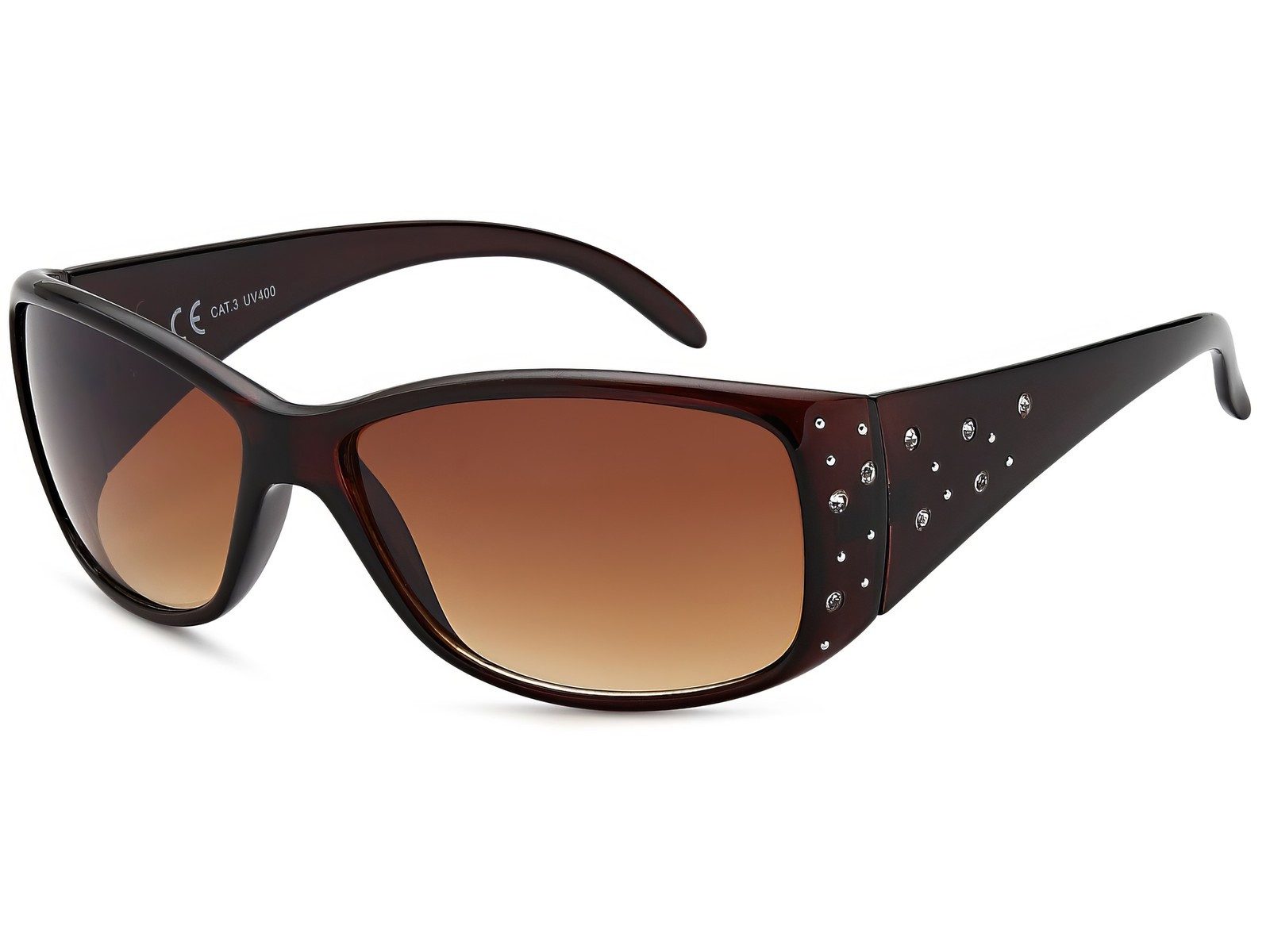 styleBREAKER Sonnenbrille Sonnenbrille Schmetterlingsform mit Strass am Bügel (1-St) Gradient