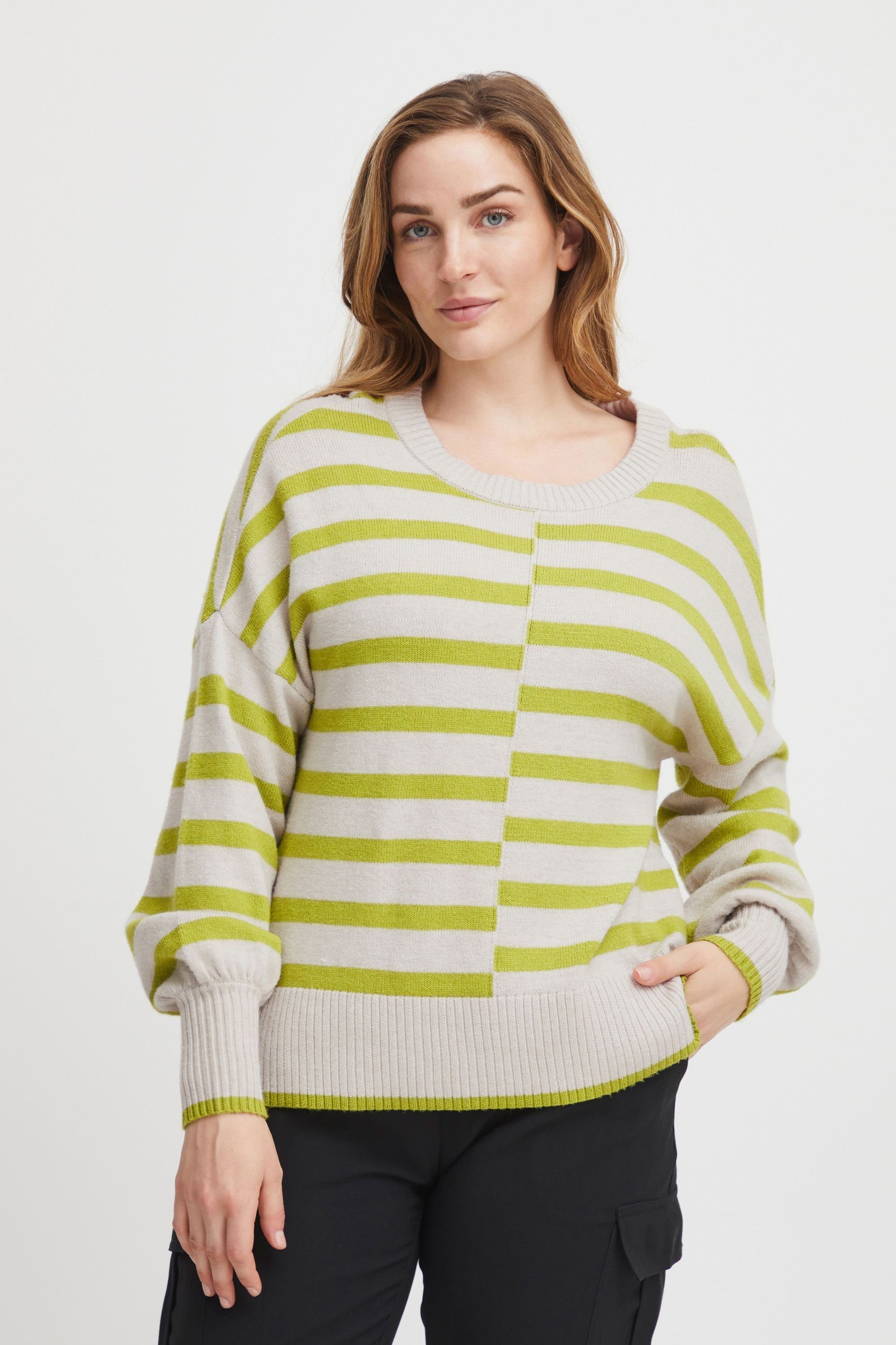 3 Mix FRBITTE PU Fransa fransa Dark Citron Strickpullover