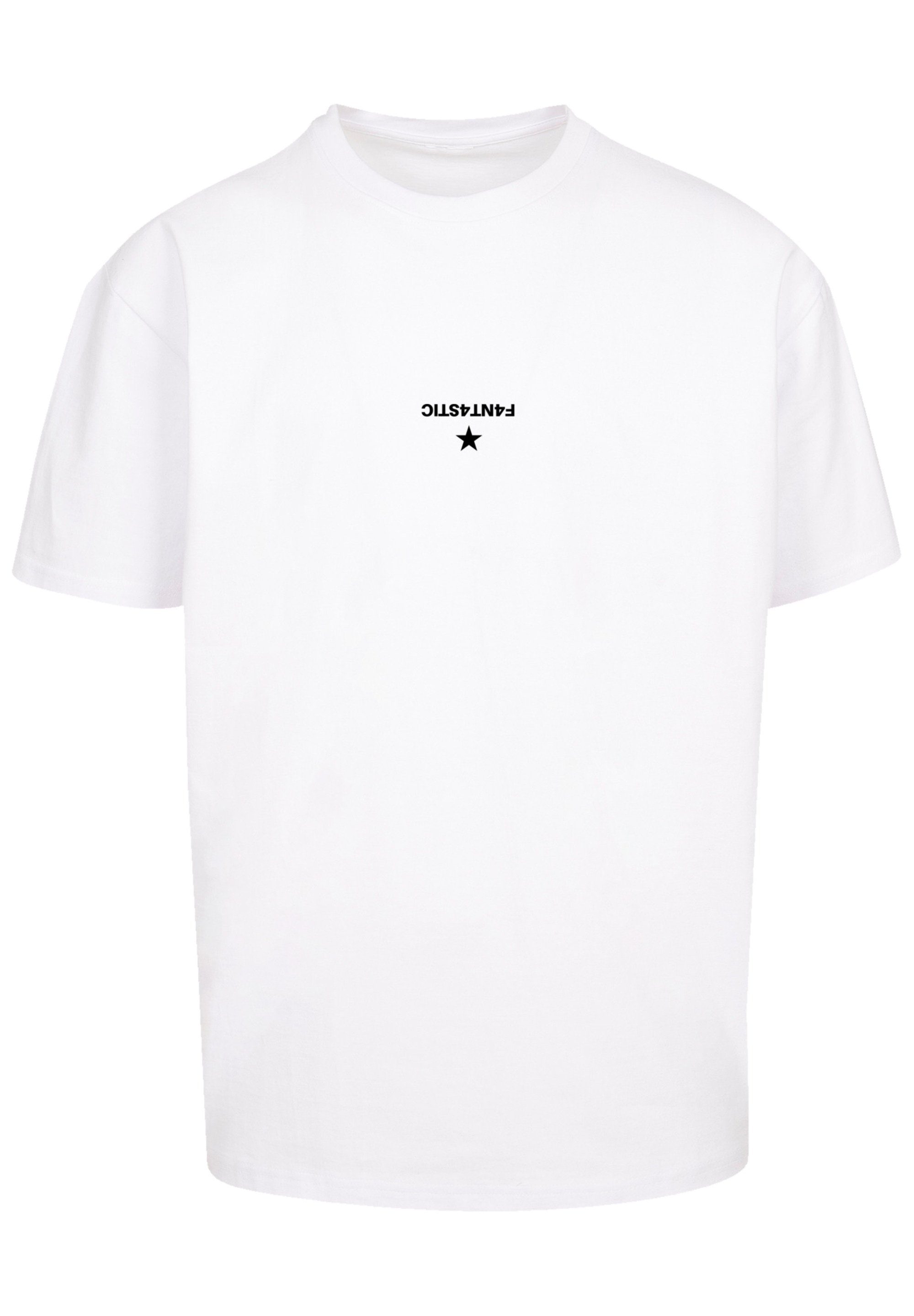 T-Shirt F4NT4STIC Grau weiß Geometrics Print