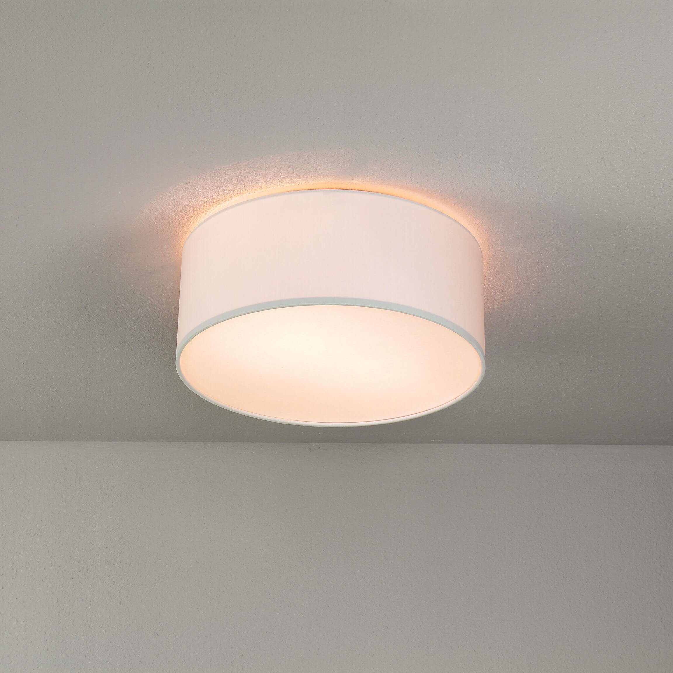 Licht-Erlebnisse Deckenleuchte »CAMERON«, Deckenlampe Weiß Modern E27 Ø35cm  rund Zylinder Schlafzimmer online kaufen | OTTO
