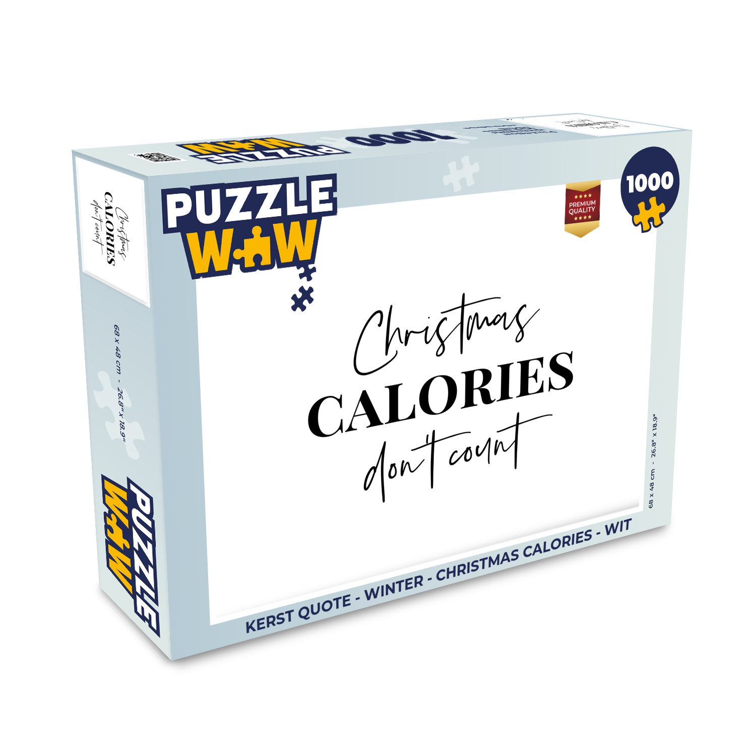 Puzzle Zitat Weihnachten - Winter - Weihnachtskalorien - Weiß