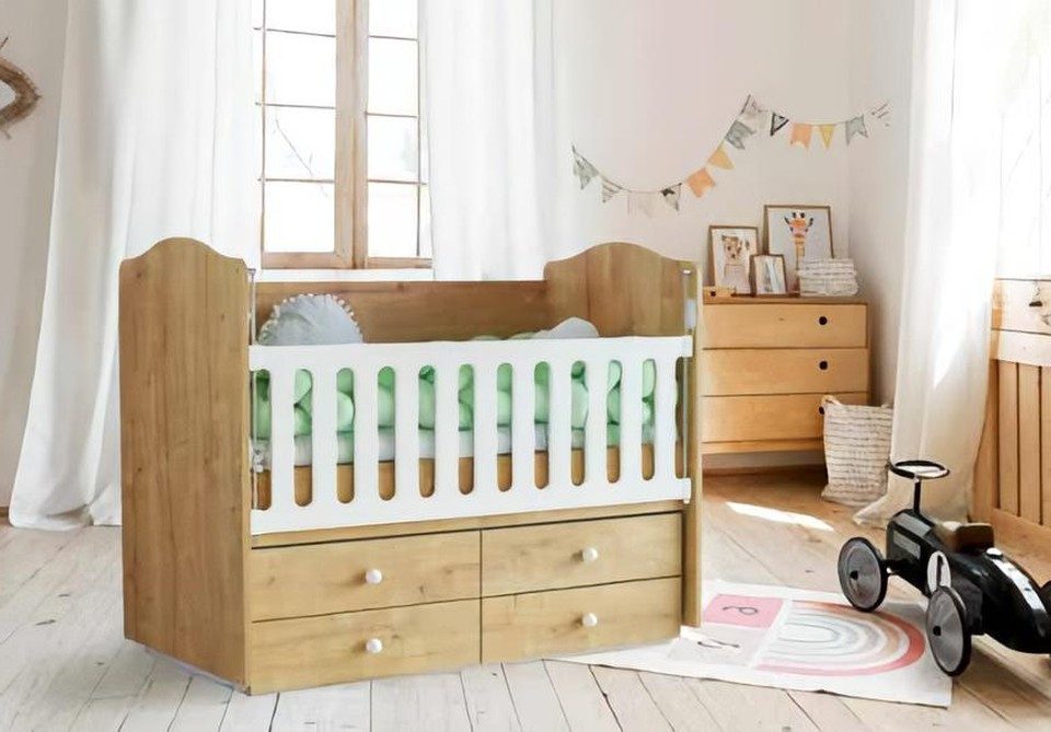 Xlmoebel Babybett Babybett von XLMOEBEL in Weiß