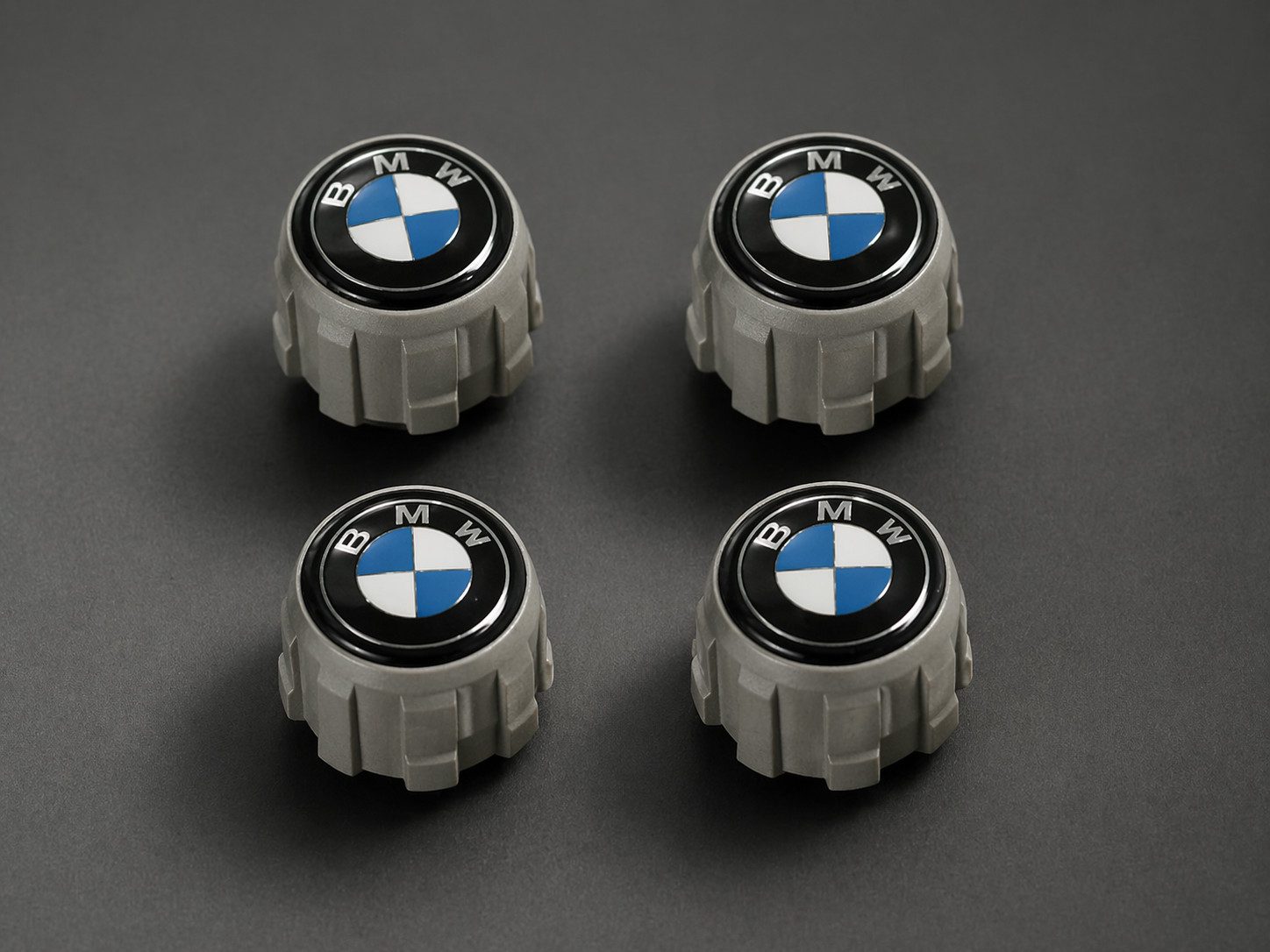 BMW Ventilkappe BMW Reifenventilkappen Ventilkappen Satz 4 Teilig UPDATE Größeres Logo, (1-St)