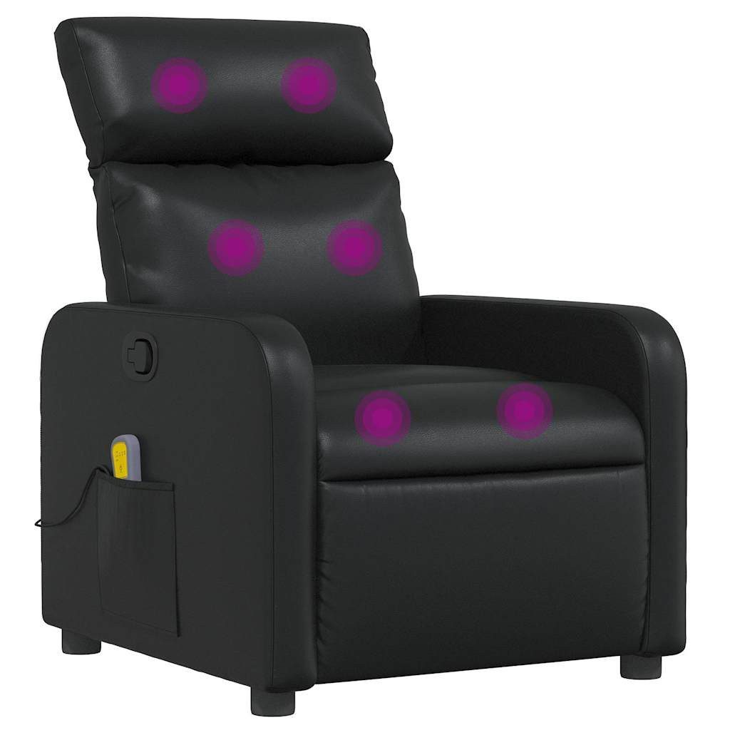 vidaXL Sessel Massagesessel Schwarz Kunstleder (1-St) günstig online kaufen