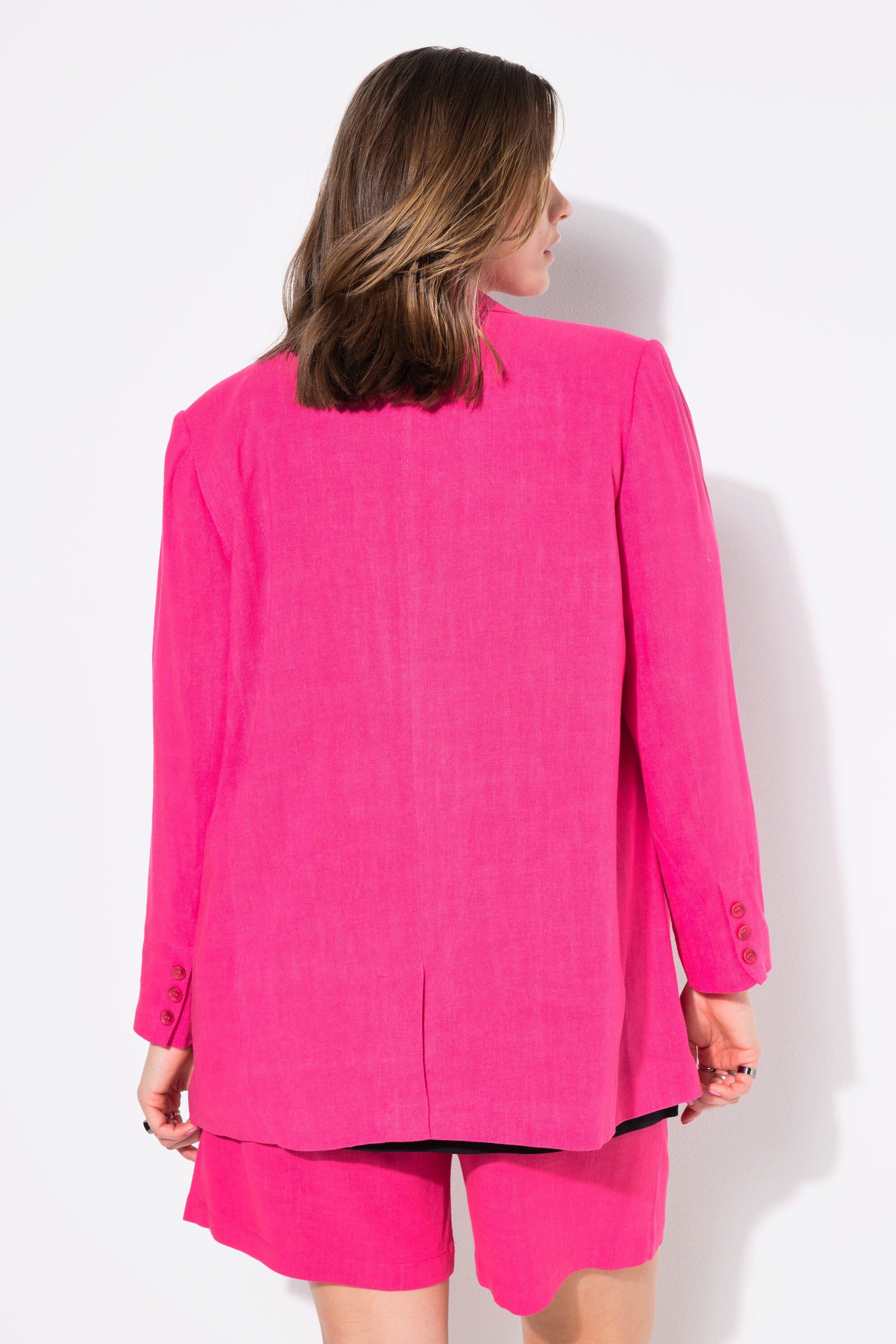 Studio Untold Blusenblazer Leinenmix-Blazer Loose Fit Doppelreiher