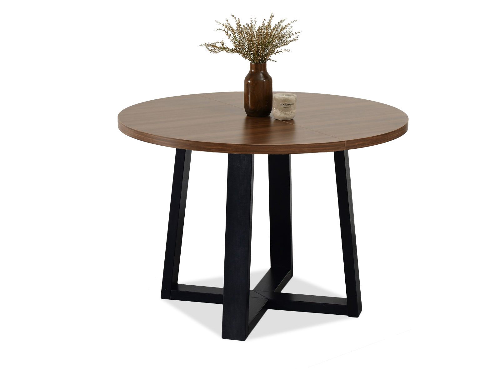 Compleo Esstisch Rund, Loft Design, 100-180 günstig online kaufen