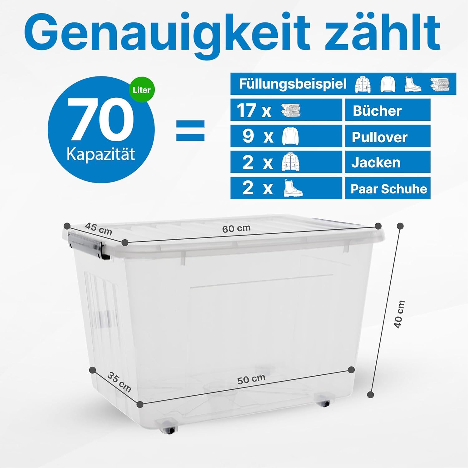 2mGoods Aufbewahrungsbox große Plastikboxen mit Deckel günstig online kaufen