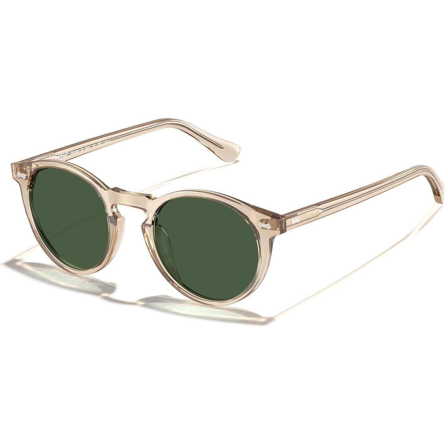 Retrosonnenbrille Sonnenbrille Herren polarisierte L13-rahmen Transparent Linsen Grün
