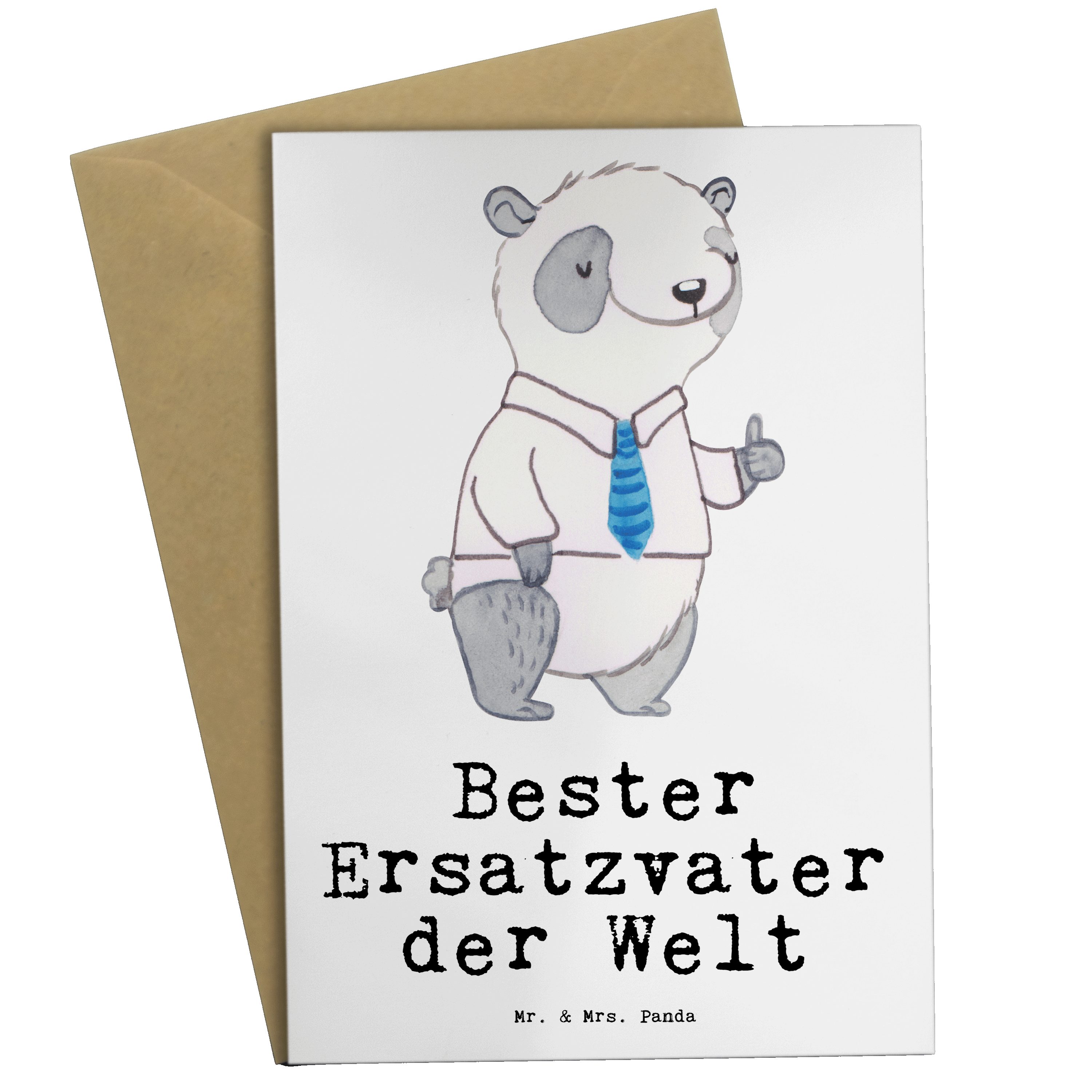 Grußkarte Panda Geschenk, der Weiß Mr. - - & Mrs. Ersatzvater Bester Geburtstagskarte Panda Welt