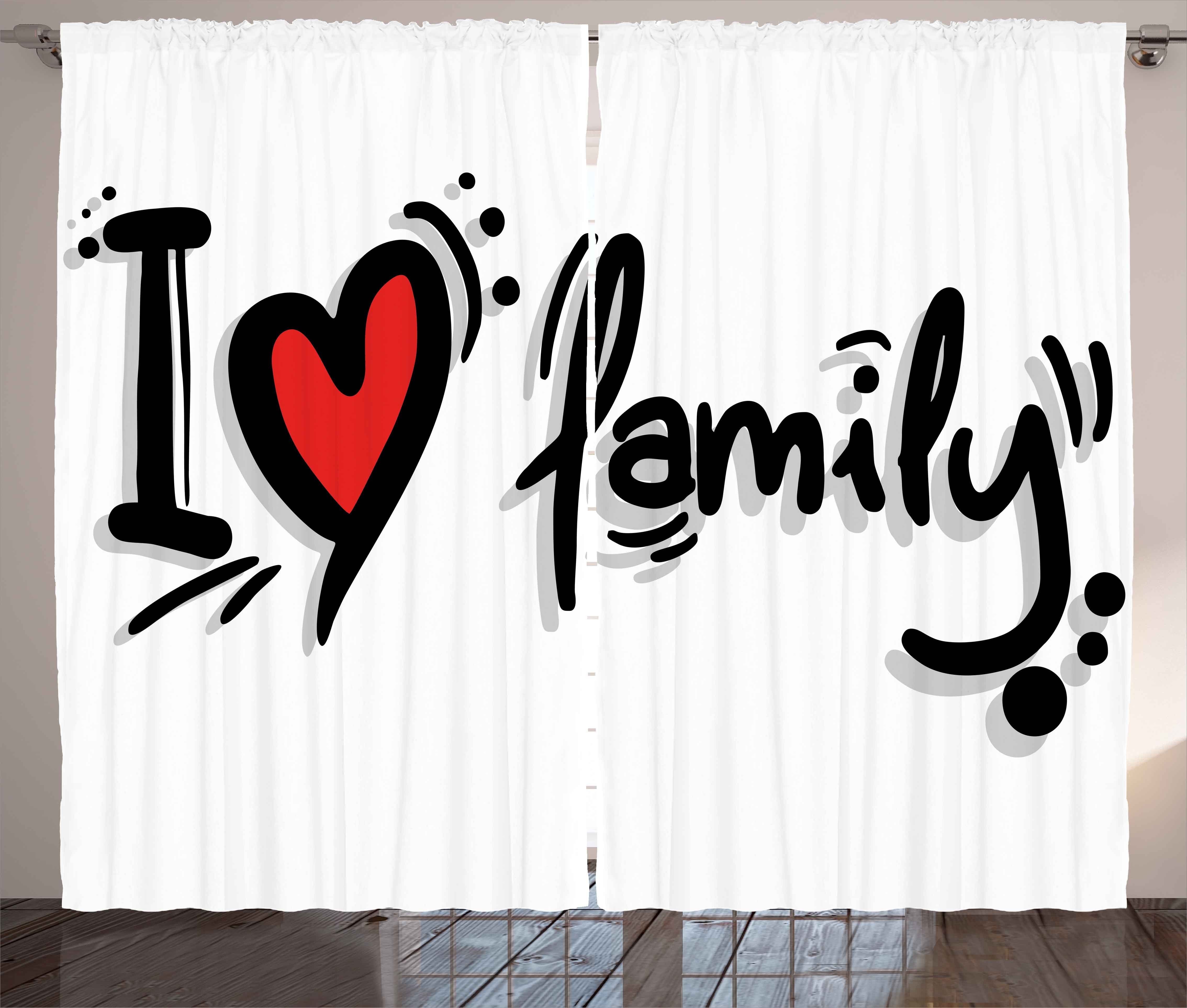 Familie Haken, Heart Schlaufen Vorhang Gardine Familie mit Kräuselband Schlafzimmer und Abakuhaus, I Piktogramm