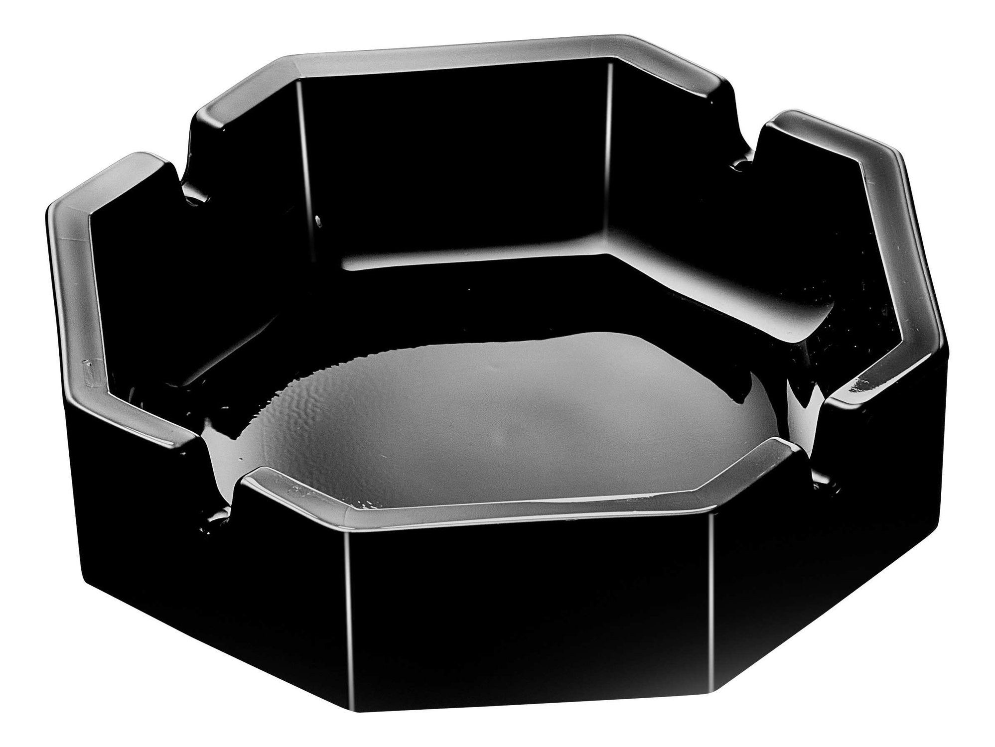 Ritzenhoff & Breker Aschenbecher Aschenbecher Karo achteckig aus Glas in Schwarz