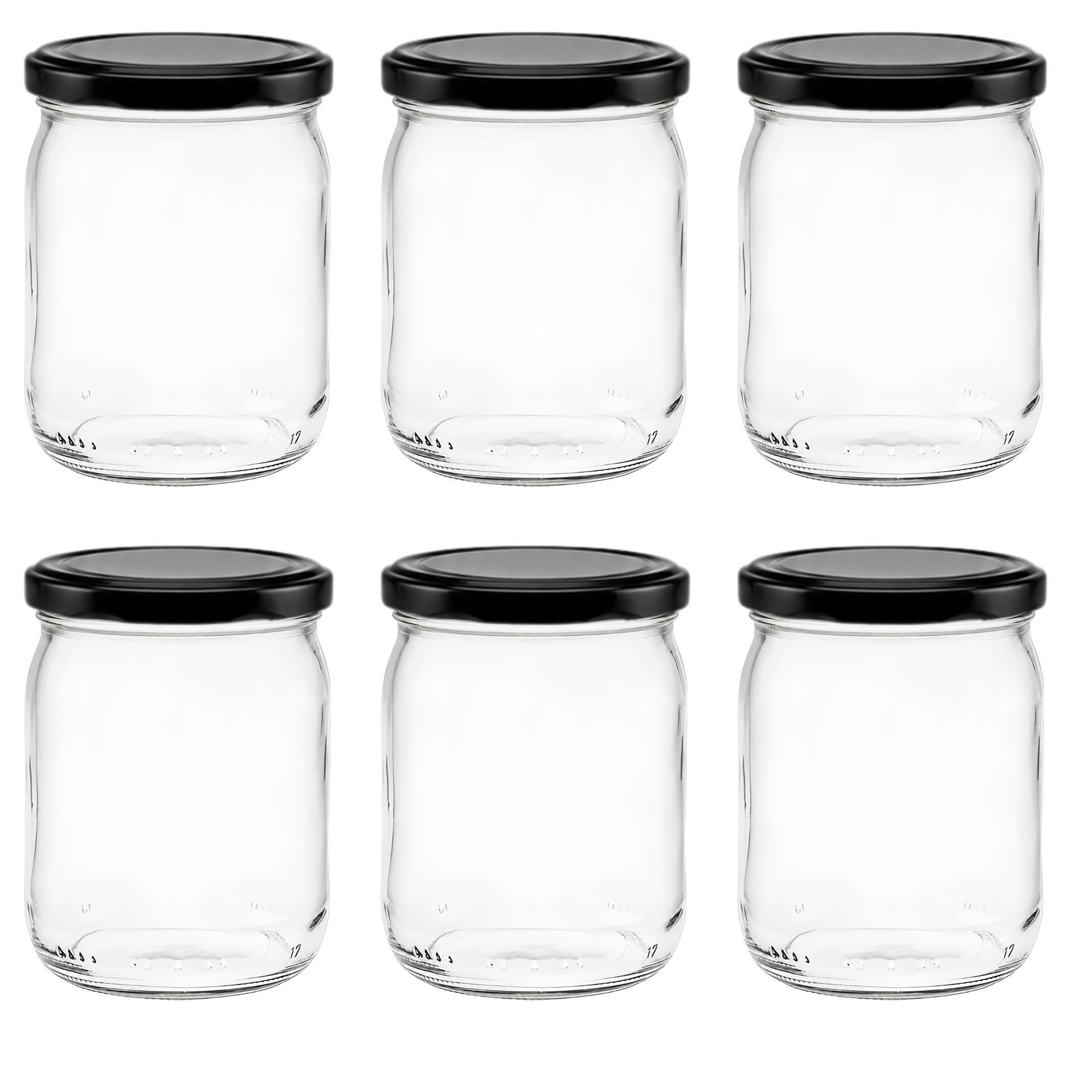 mikken Einmachglas 540 ml Einkochglas Marmeladenglas Einmachgläser, (Set, 6-tlg., spar-set, Vorratsset), pasteurisierbar, luftdicht