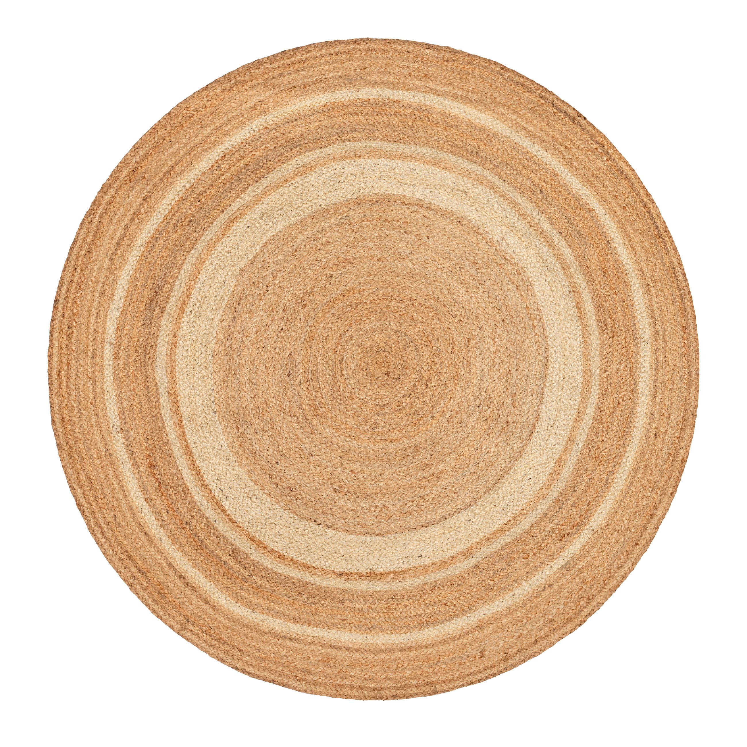 Tapiso Designteppich JUTE, rund, Höhe: 4 mm, 100% Naturfaser, Wohnzimmer, E günstig online kaufen