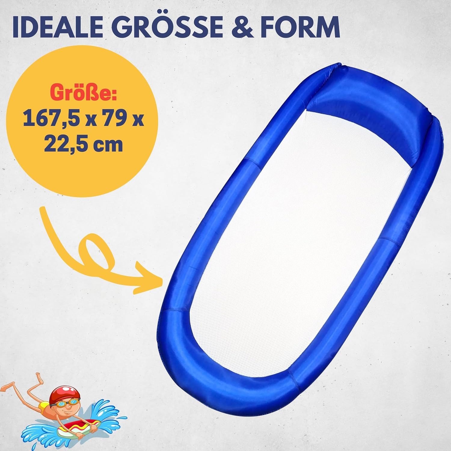 Best Sporting Luftmatratze Best Sporting - Wasserhängematte Mesh Mat - Aufblasbare Luftmatratze, Luftmatratze / Wasserhängematte mit Netzboden