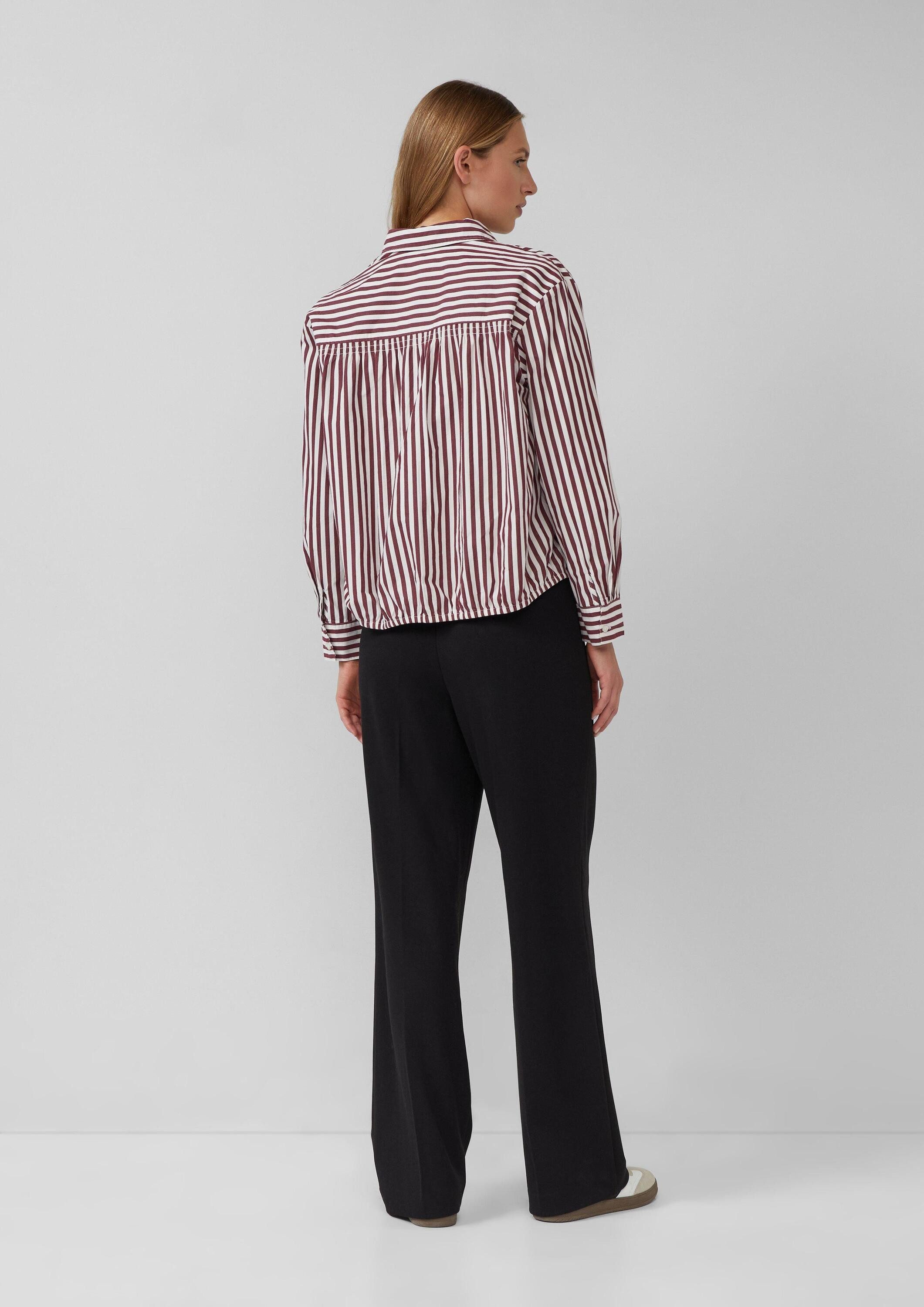 s.Oliver Langarmbluse Bluse Gestreifte Baumwoll-Bluse mit günstig online kaufen