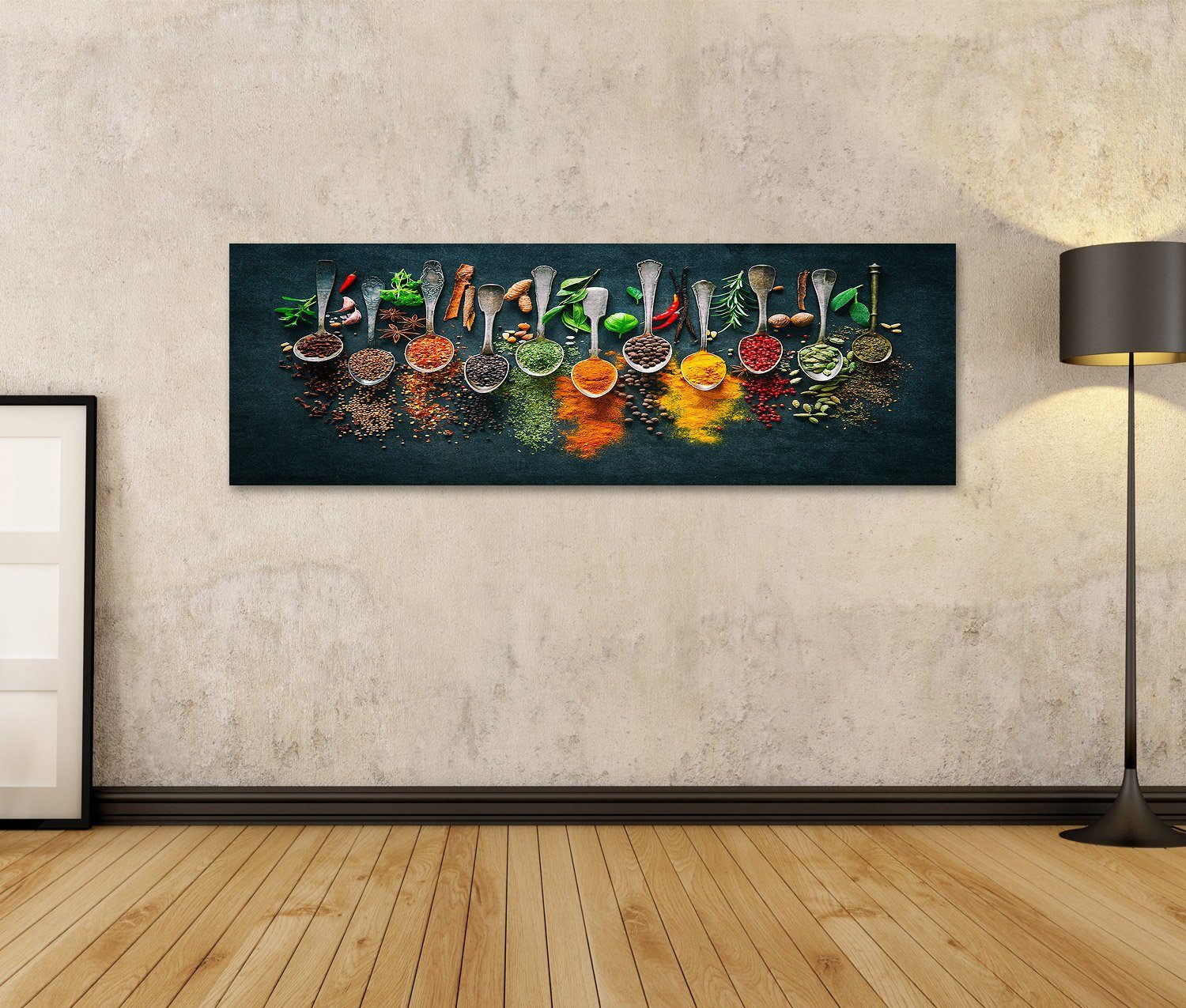islandburner Leinwandbild Bild auf Leinwand Bunte Verschiedene Kräuter Gewü günstig online kaufen