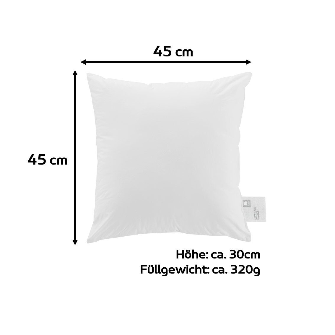 Musterring Kopfkissen STARZ, Füllung: 100% 3D-Hohlfaser, allergikergeeignetes Faserkissen mit Baumwollbezug, Made in Germany