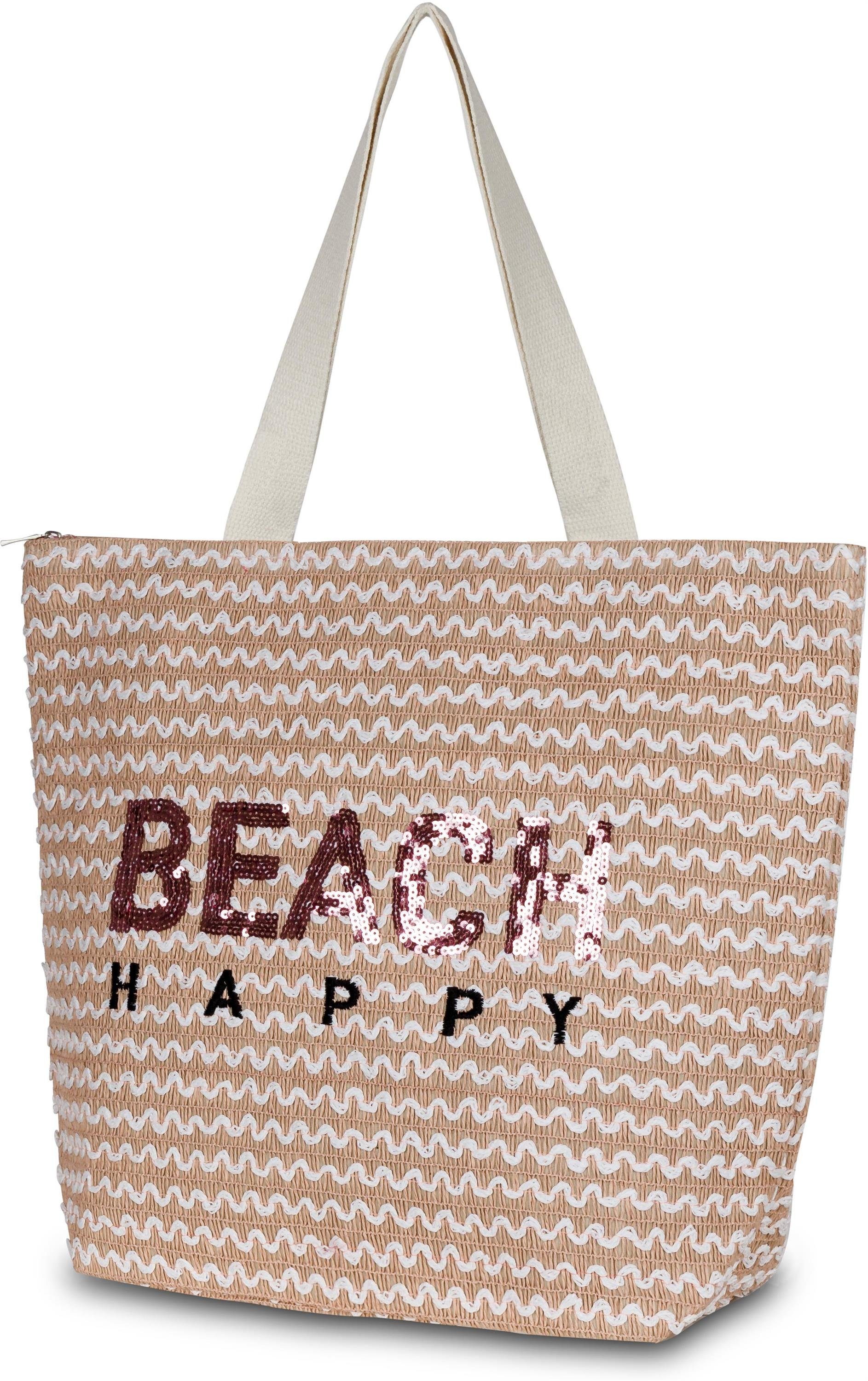 normani Strandtasche Große Strandtasche Meeru, XXL Schultertasche mit Reißv günstig online kaufen