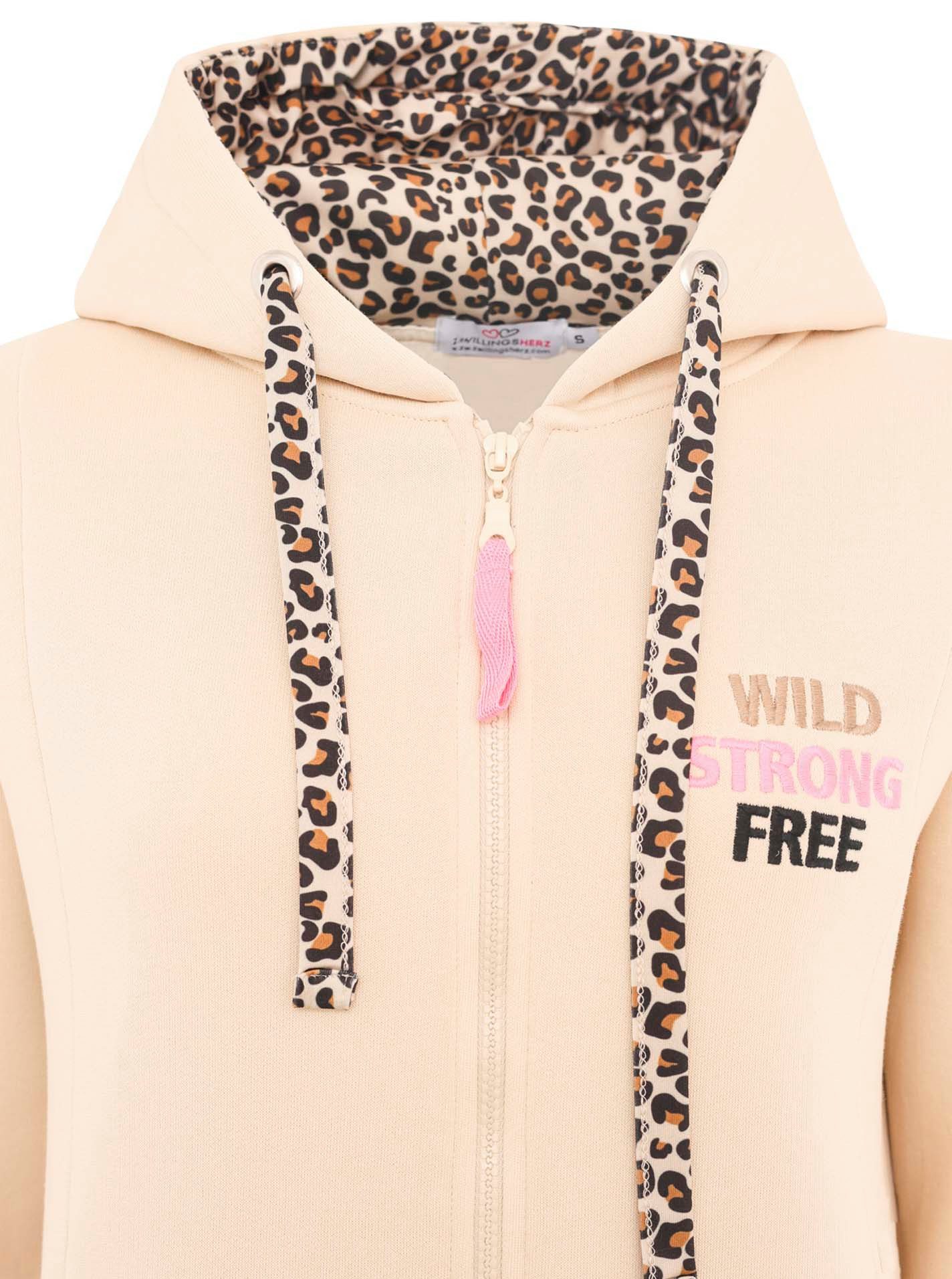 Zwillingsherz Jerseymantel "Wild and Free" mit auffäligem Front und Back Mo günstig online kaufen