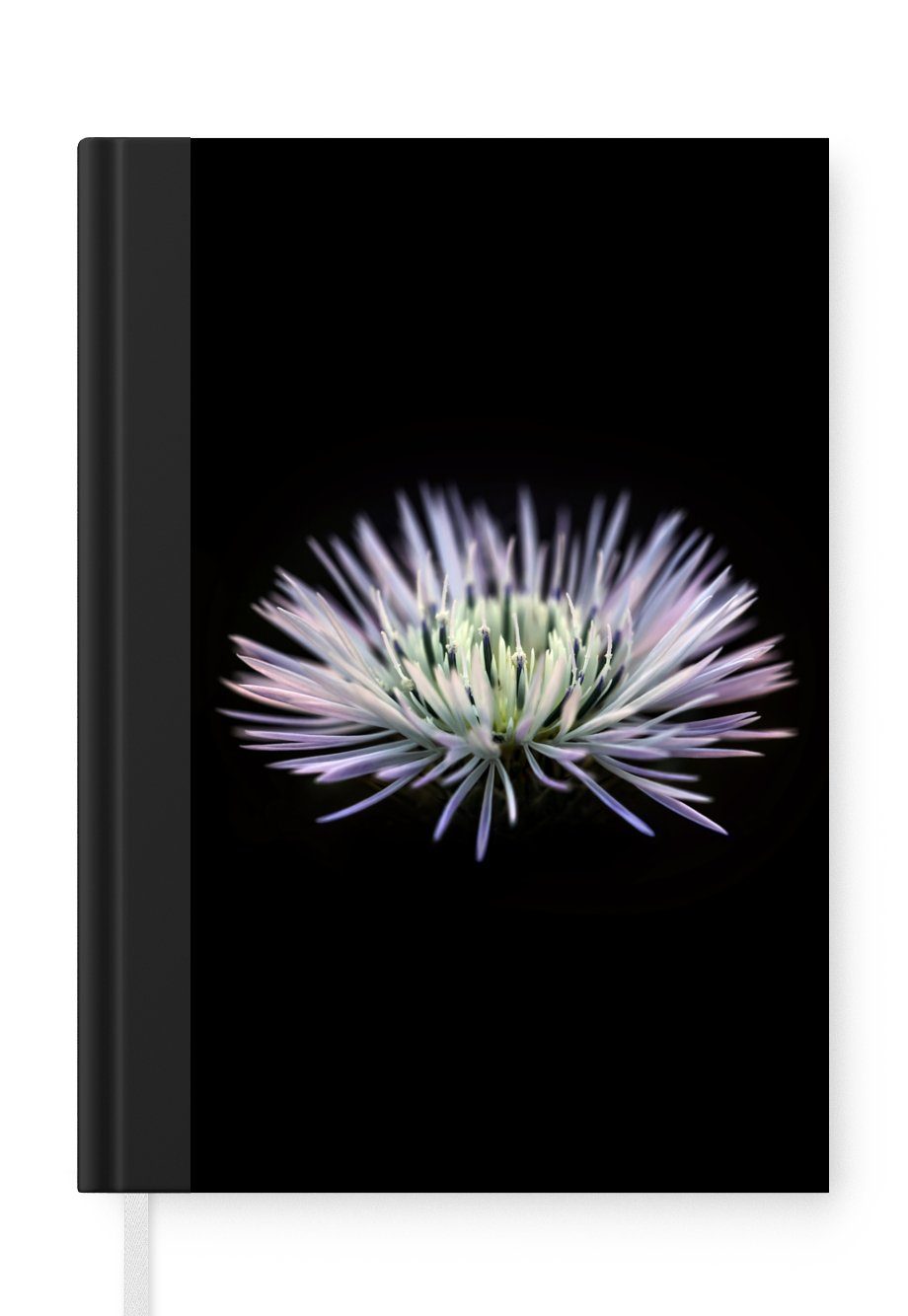 MuchoWow Notizbuch Blume - Lila - Hell, Journal, Merkzettel, Tagebuch, Notizheft, A5, 98 Seiten, Haushaltsbuch