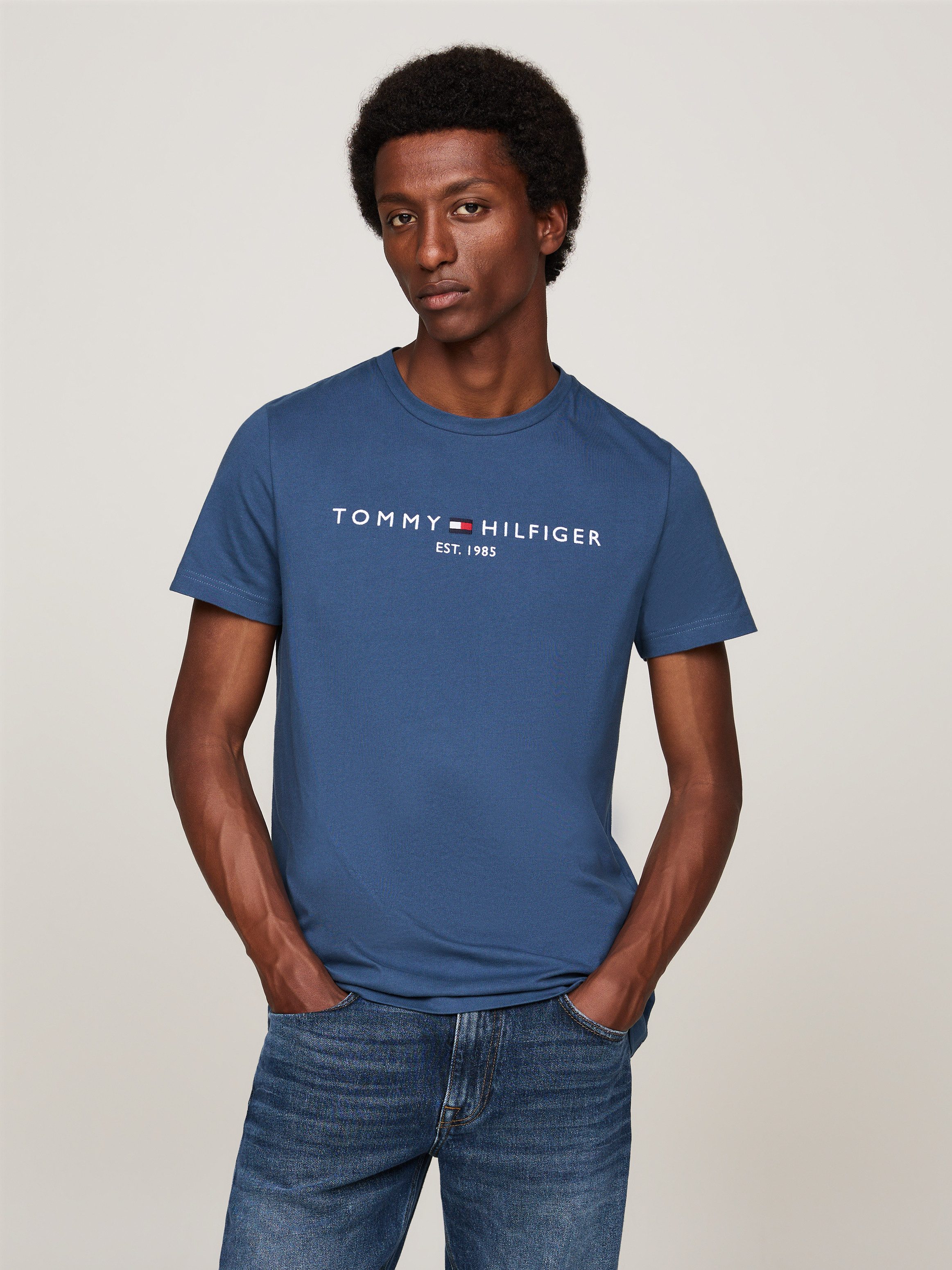 Tommy Hilfiger T-Shirt TOMMY LOGO TEE aus reiner Baumwolle günstig online kaufen